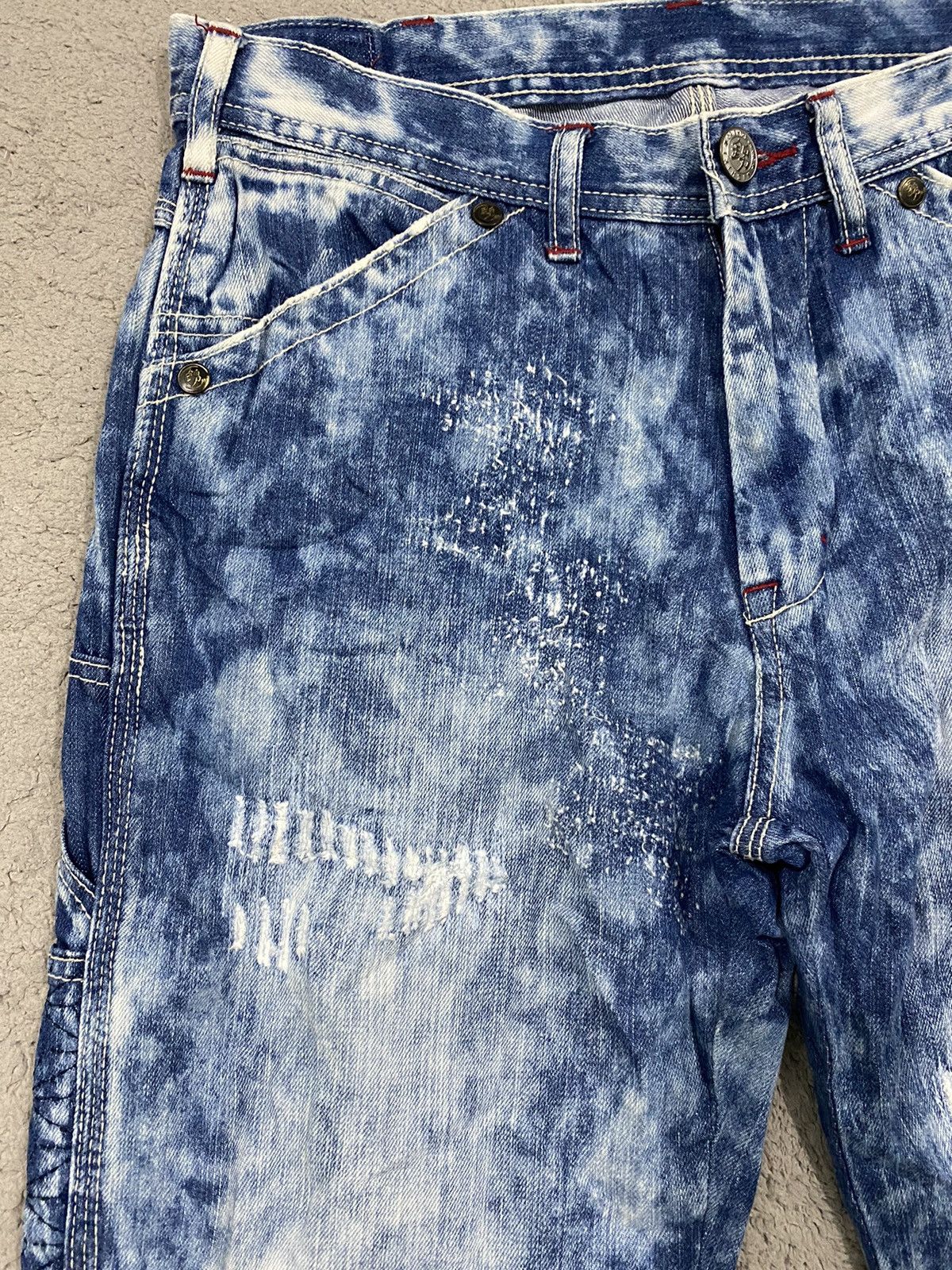 If Six Was Nine Japanese Brand Patchwork Acid Wash Denim Size US 31 - 7 Thumbnail