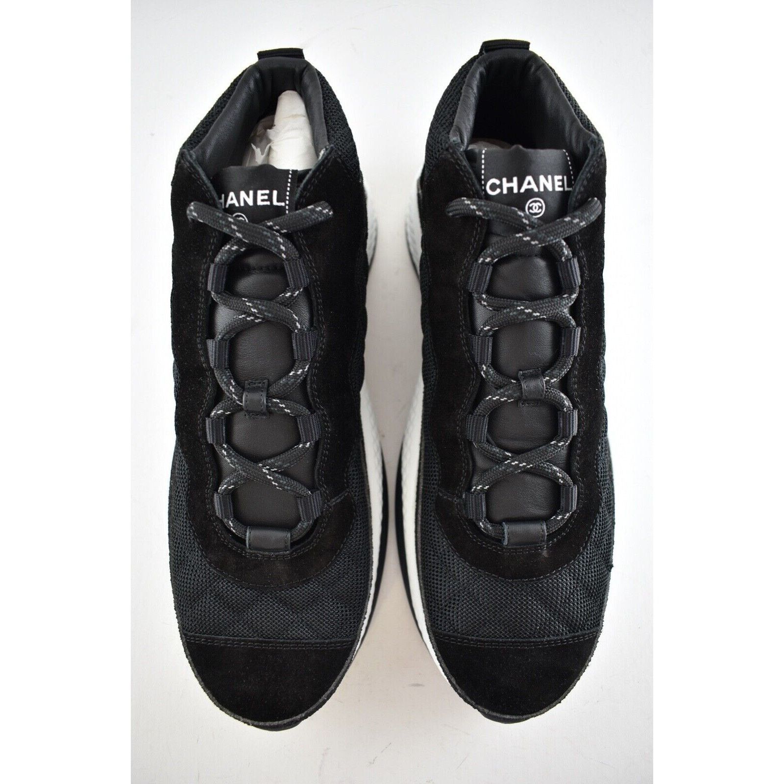 Chanel Chanel 21B Mens Logo Lace Up Mid Top Trainer Sneaker 44 11 Size US 11 / EU 44 - 8 Thumbnail