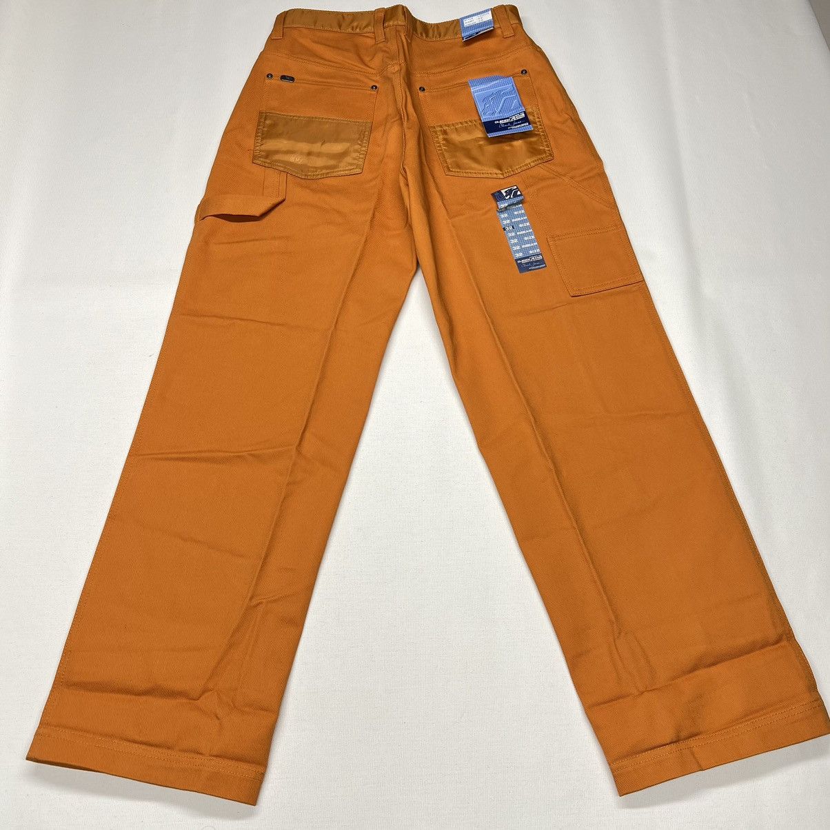 Clench × Vintage VTG Clench Jeans Orange Carpenter Denim Wide Baggy Skater Size US 32 / EU 48 - 19 Thumbnail