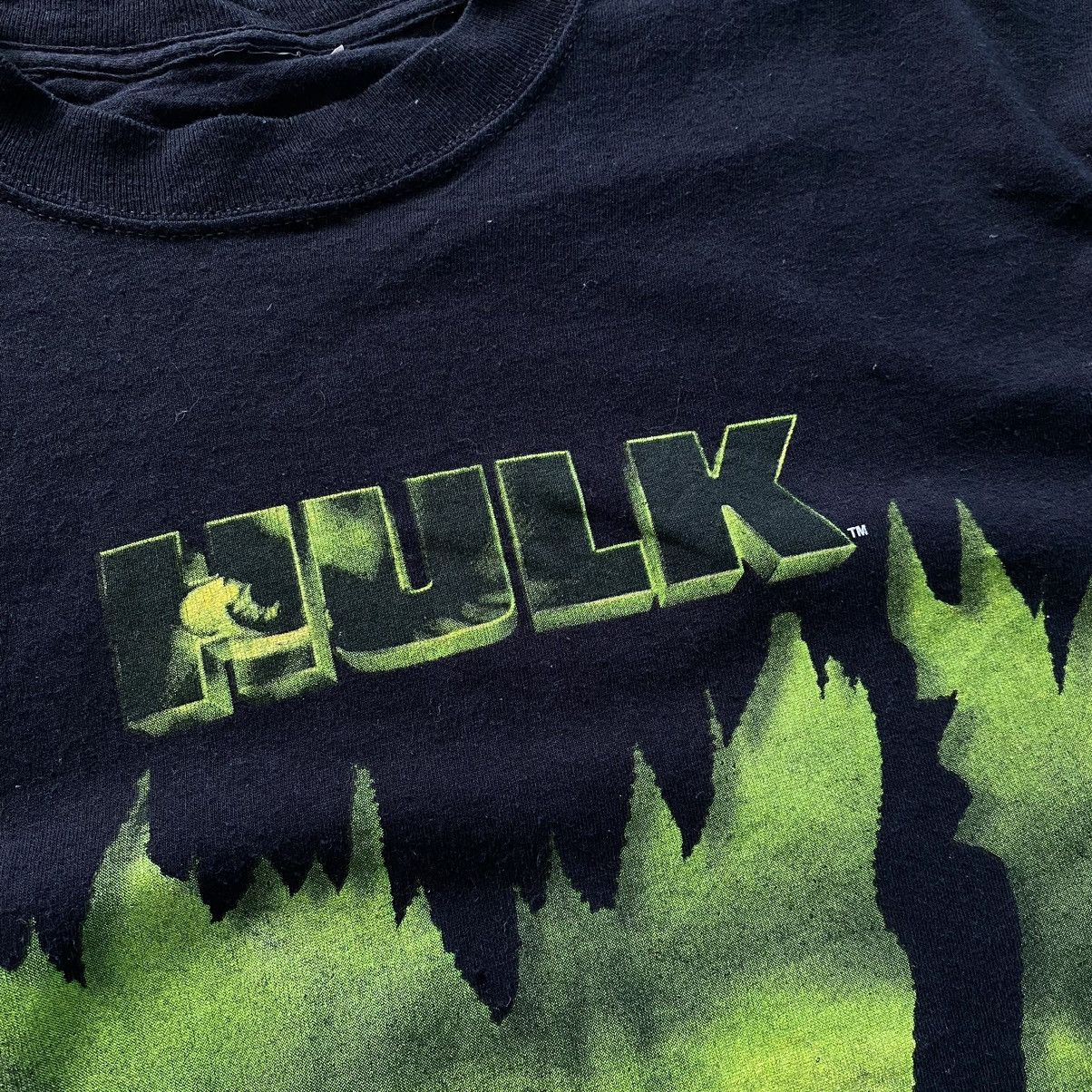 Universal Studios × Vintage The Hulk Vintage 2003 Promo Movie Big Logo T-shirt Size US S / EU 44-46 / 1 - 3 Thumbnail
