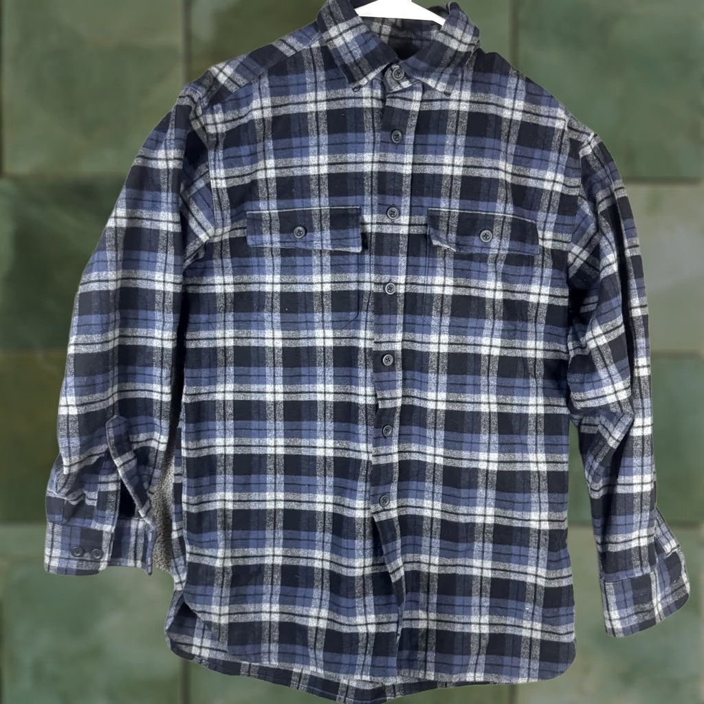 Vintage L.L. Bean Shirt Mens Small Blue Plaid Chamois Flannel Button Front Long Sleeve Size US S / EU 44-46 / 1 - 1 Thumbnail