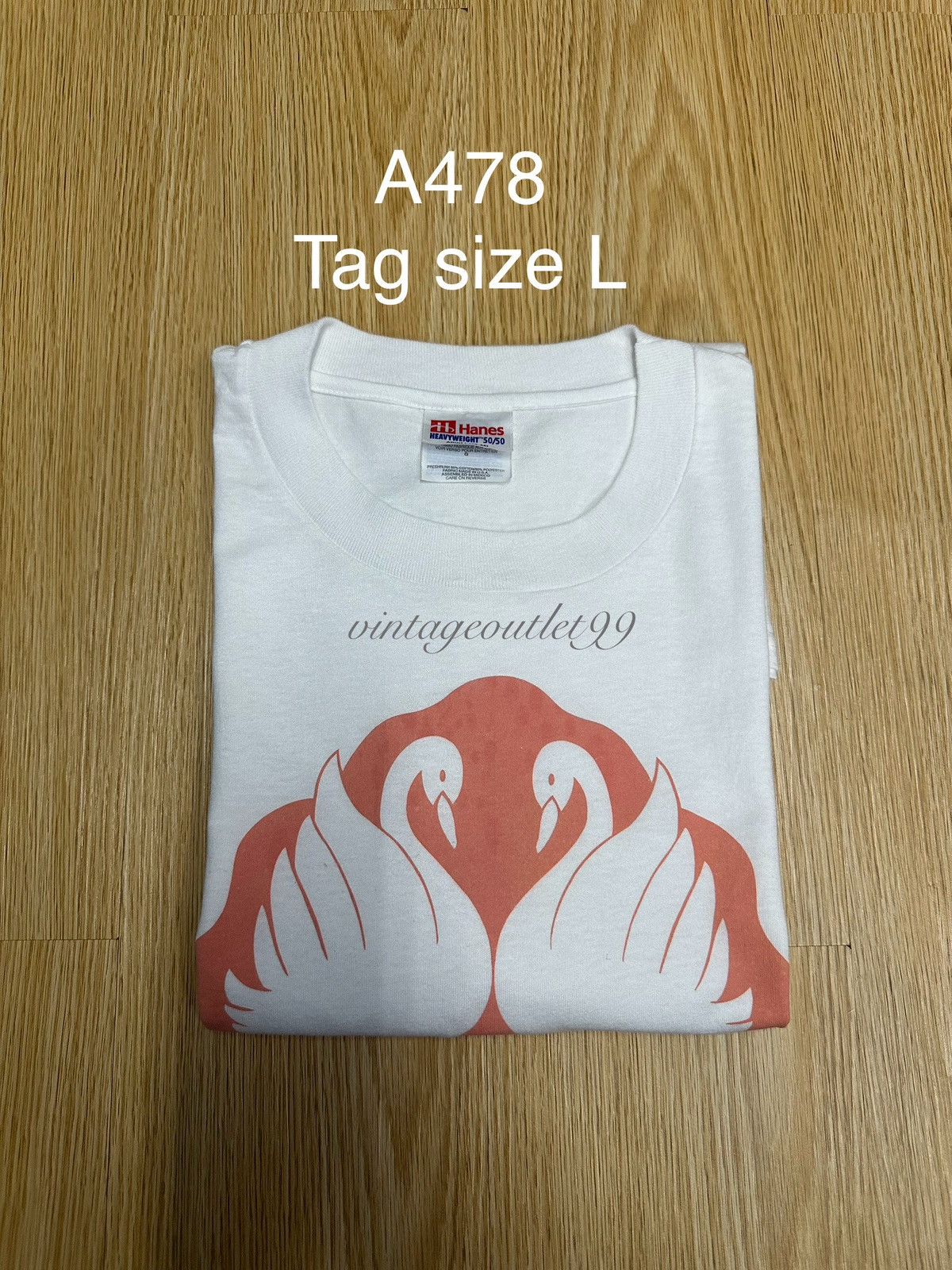 Disney × Hanes × Vintage Vintage Walt DIsney World Swan Single Stitch A478 Size US L / EU 52-54 / 3 - 10 Thumbnail
