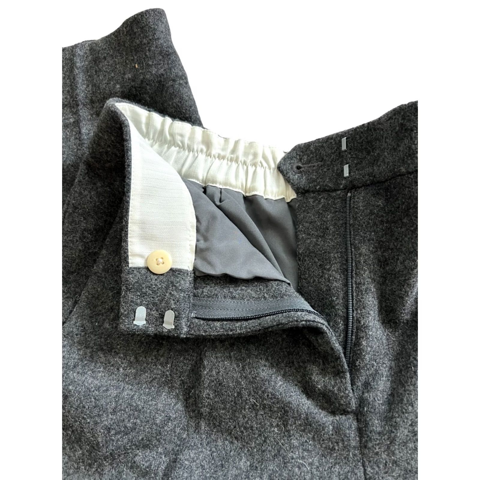 J.Crew J.Crew Italy Belluci Womens Wool Pants Size 4 26x28 Gray Zip Side Pockets Lined Size 27" / US 4 / IT 40 - 7 Thumbnail