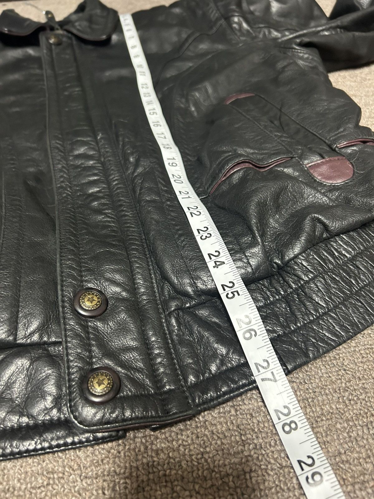 Vintage Esquire LG Black 100% Leather, Heavy, Aztec Pattern Lining Size US L / EU 52-54 / 3 - 12 Thumbnail