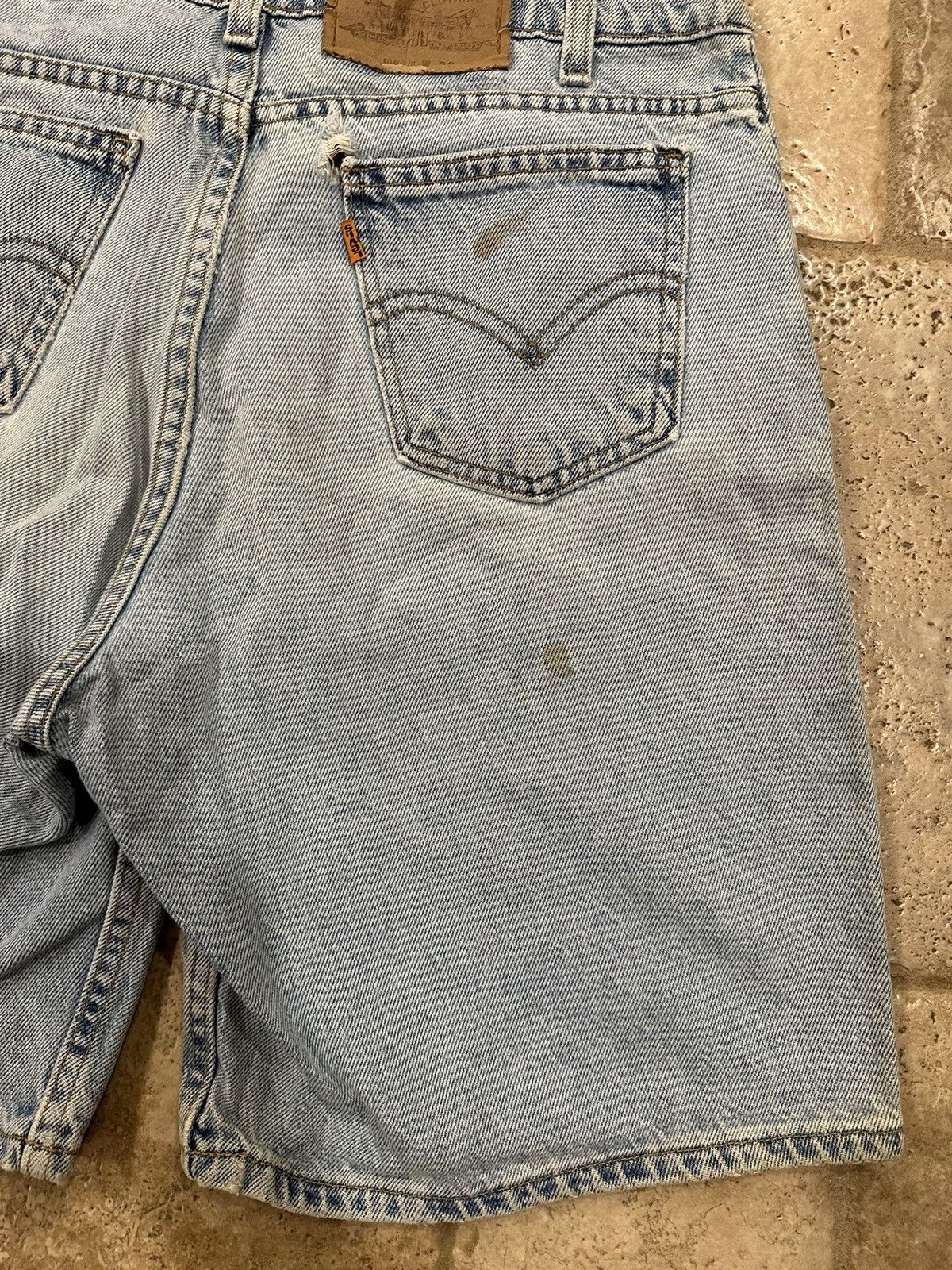 Levi's Levi’s Vintage 550 Denim Light Wash Paint Shorts Orange Tab Size US 32 / EU 48 - 5 Thumbnail