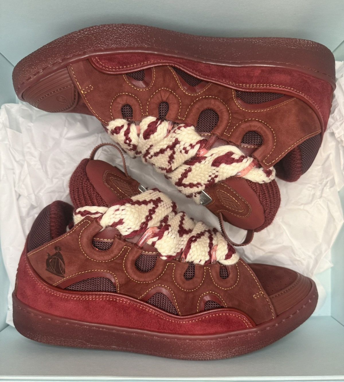 Lanvin Lanvin Curb Sneaker (Maroon/Red) Size US 9 / EU 42 - 1 Thumbnail