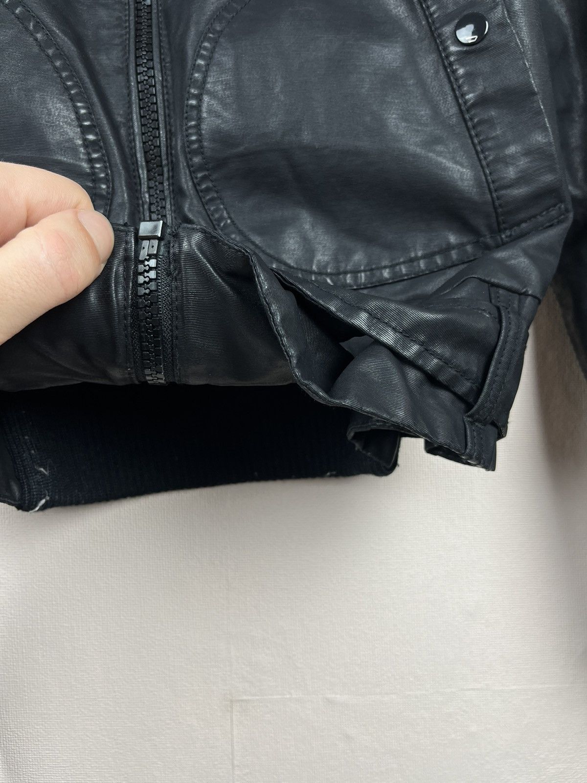Diesel Vintage Diesel Biker Jacket Motorcycle Black Spalmatura Size US S / EU 44-46 / 1 - 13 Thumbnail