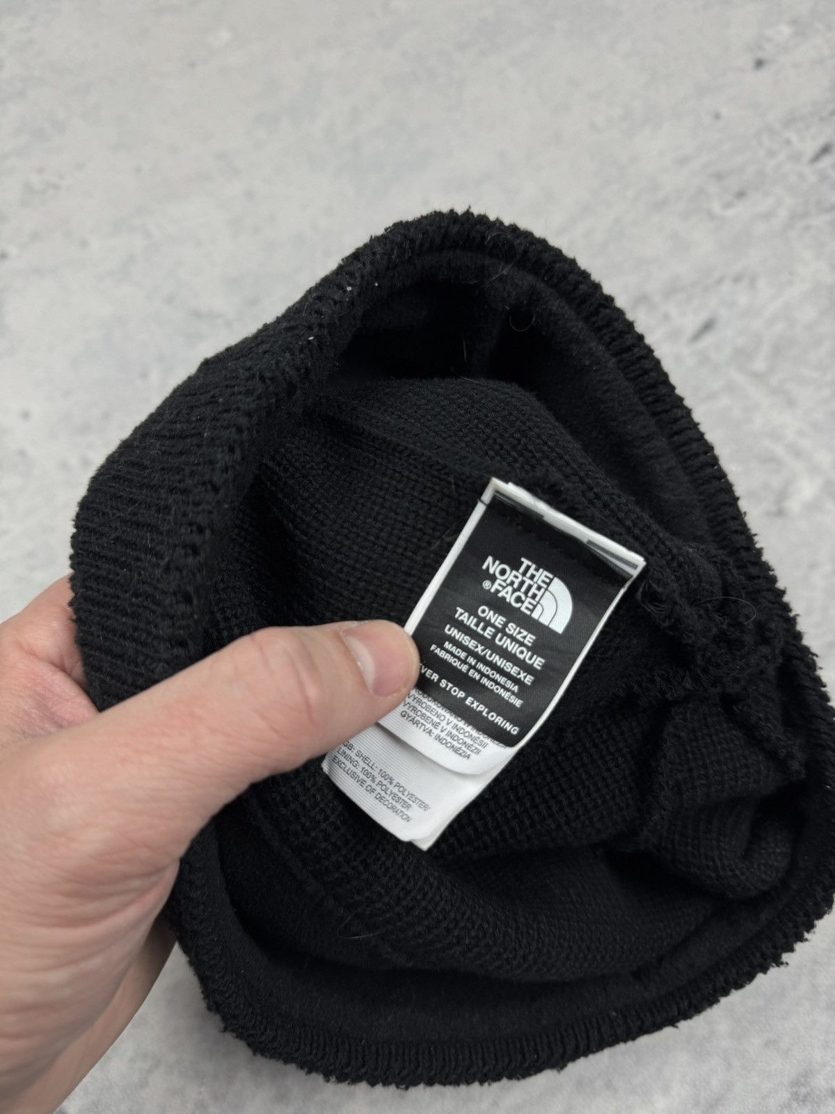 The North Face Outdoor The North Face unisex fleece cotton hat black beanie Size ONE SIZE - 4 Thumbnail