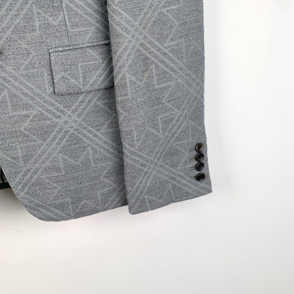 Thom Browne THOM BROWNE Gray Dark Wool Long Sleeve Blazer Size XS / US 0-2 / IT 36-38 - 4 Thumbnail