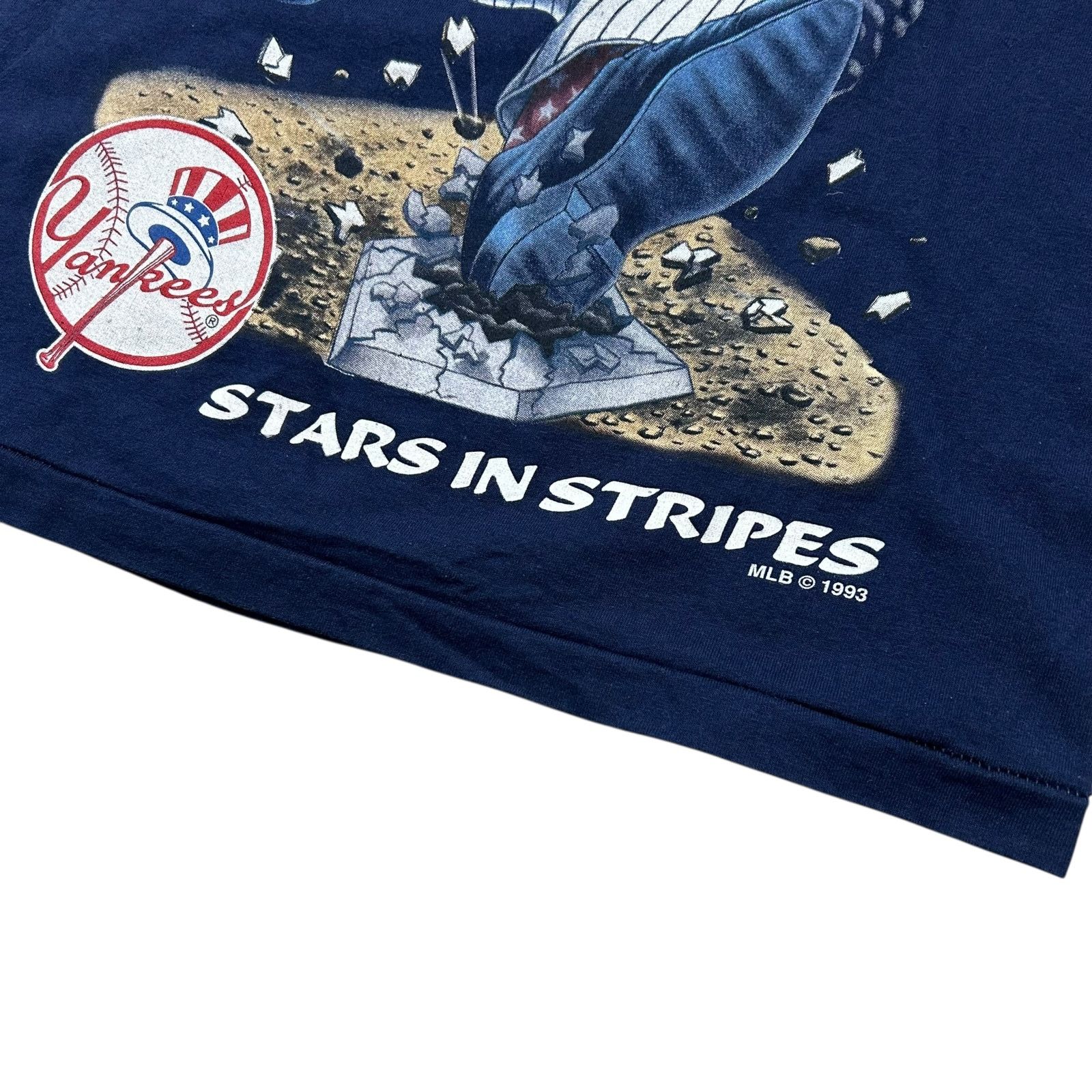 MLB NEW YORK YANKEES SALEM SPORTSWEAR 1993 CARICATURE T-SHIRT Size US M / EU 48-50 / 2 - 3 Thumbnail