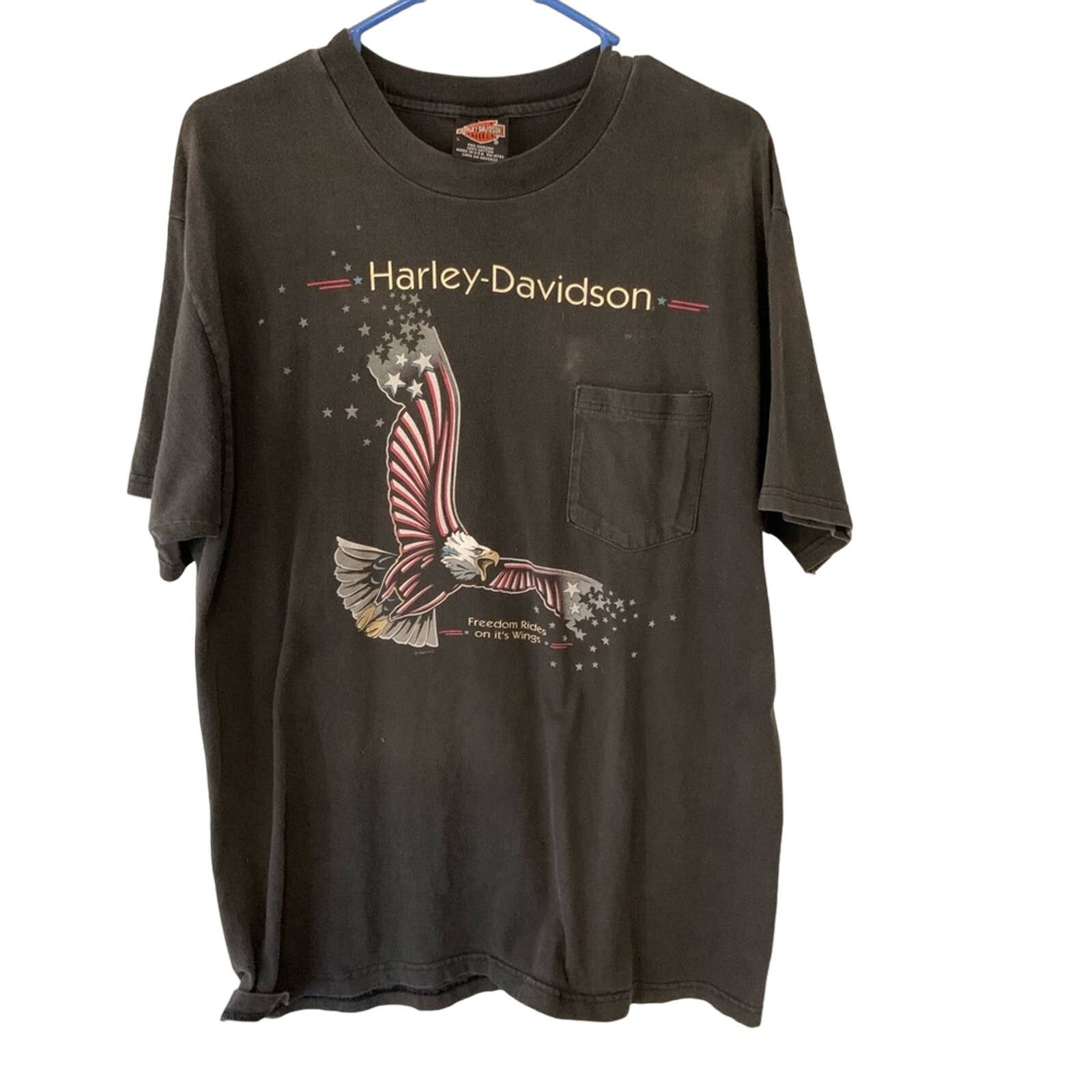 Harley Davidson VINTAGE 1997 HARLEY DAVIDSON SAVANNAH EAGLE SHIRT SZ L Size US L / EU 52-54 / 3 - 1 Thumbnail