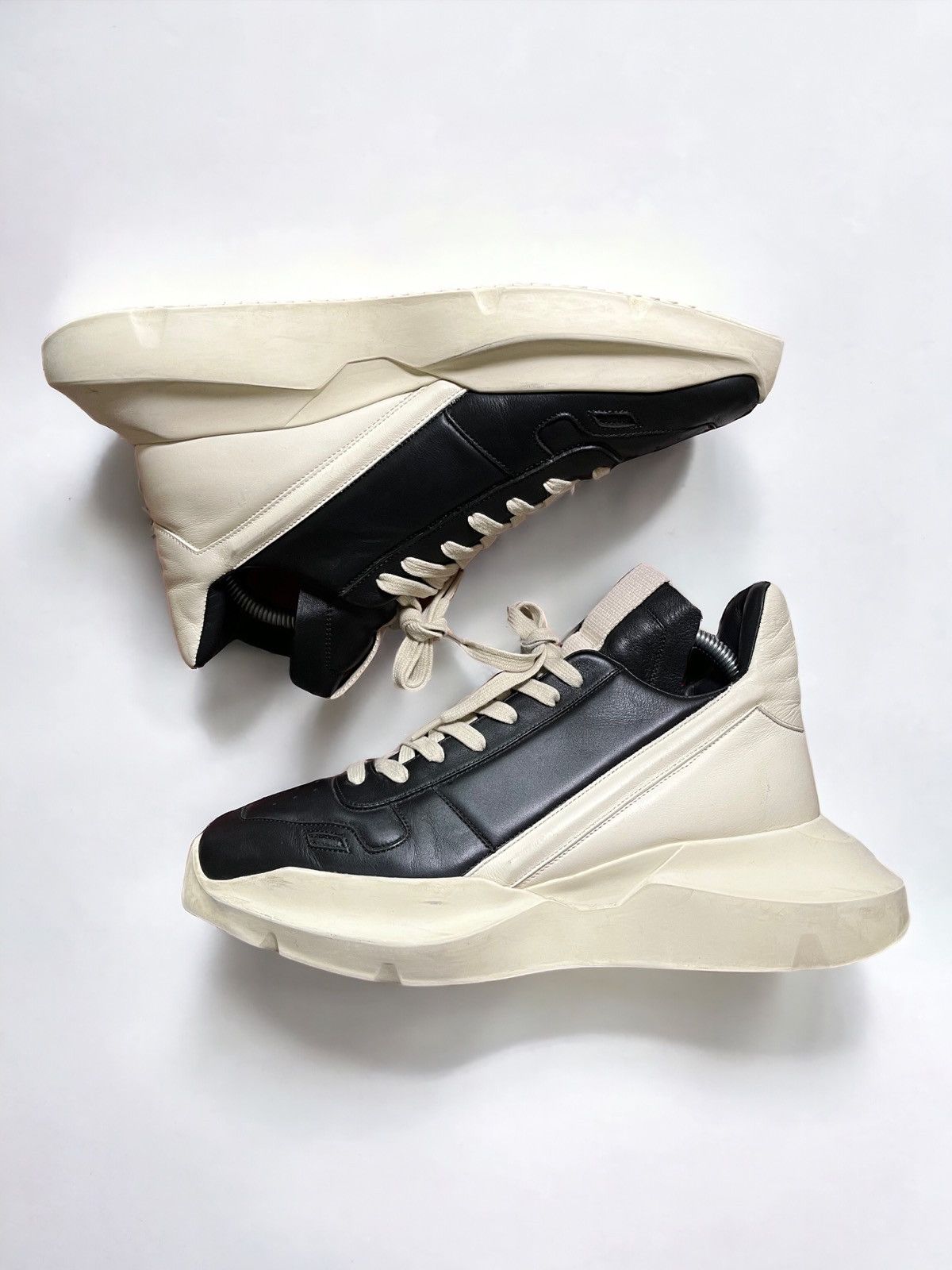 Rick Owens Rick Owens Leather Geth Runners Black/White EU 41 | Grailed