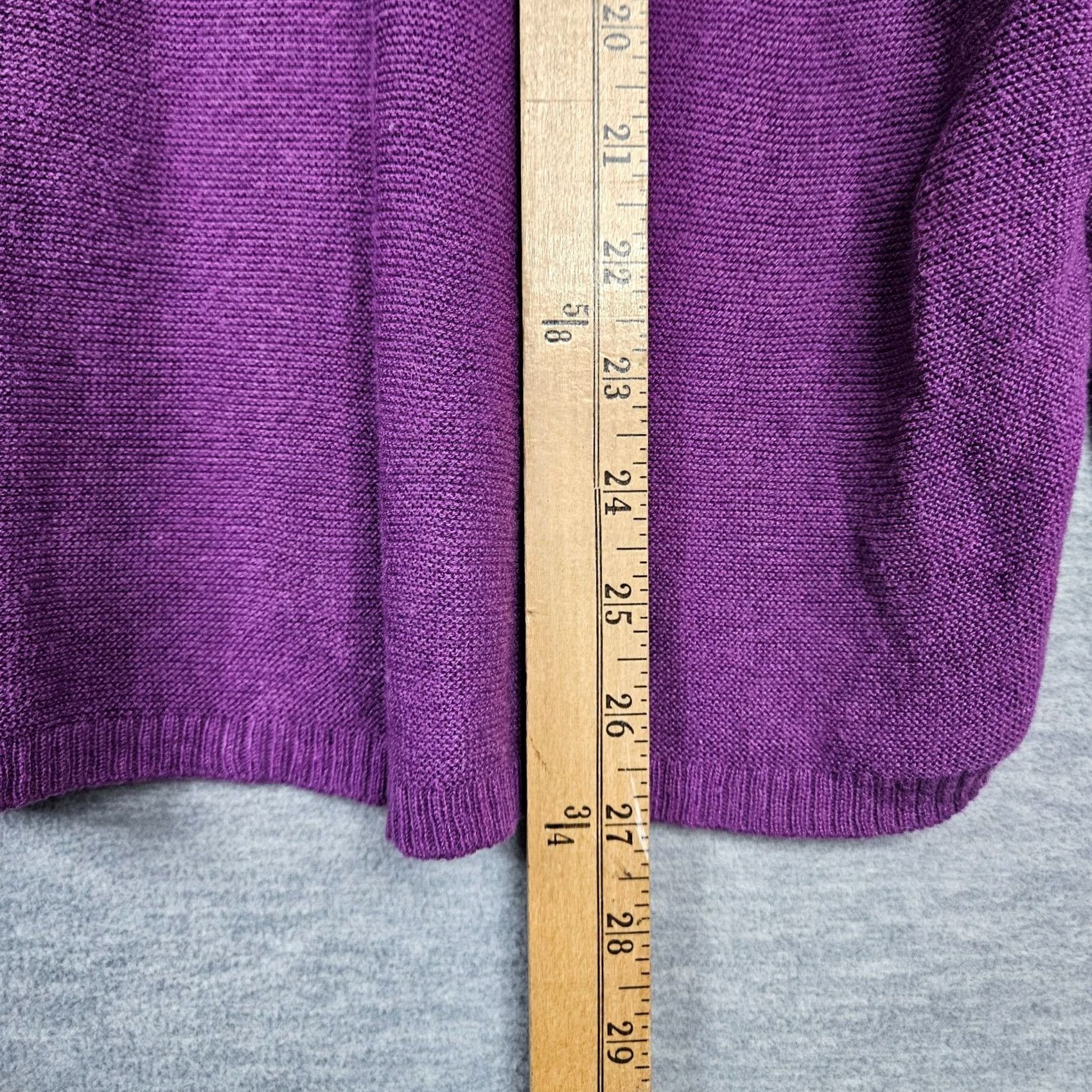 Eileen Fisher Eileen Fisher Women's Purple Pullover Light Weight Sweater L Knit Cotton Cardigan? Size L / US 10 / IT 46 - 4 Thumbnail