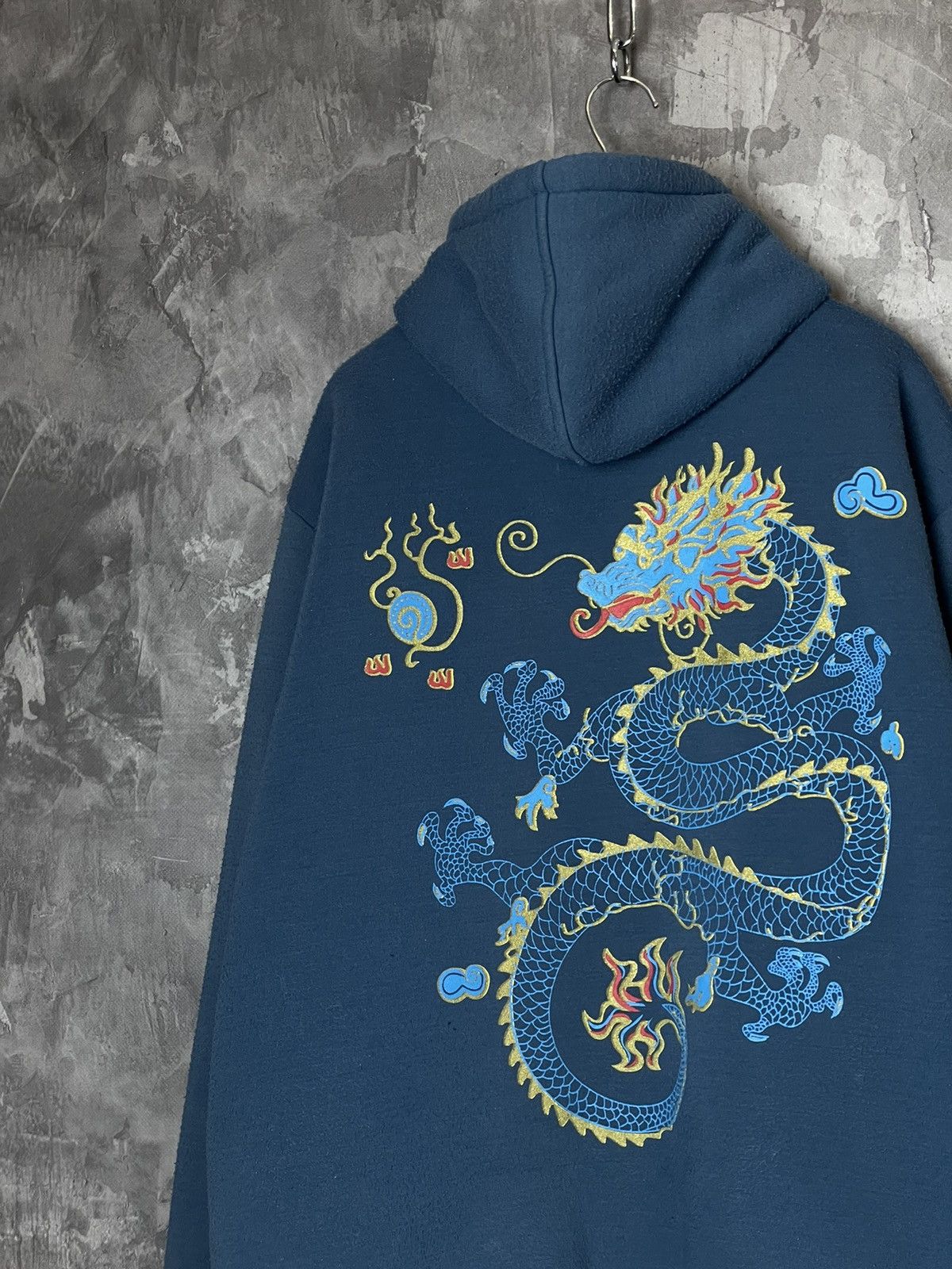 Japanese Brand × Vintage Y2K 2000s Crazy Zip Up Dragon Printed Hoodie All Over Rare Size US XXL / EU 58 / 5 - 12 Thumbnail