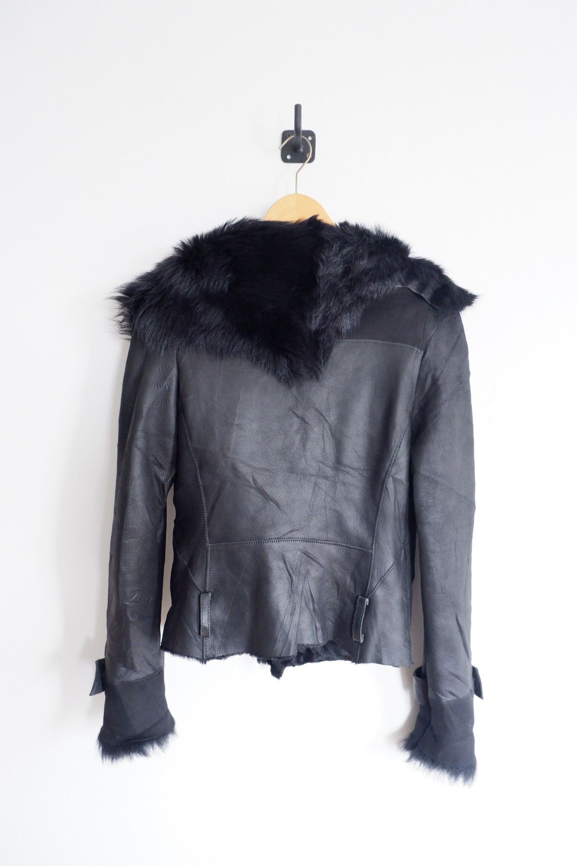 Le Grande Bleu (L.G.B.) Fur Leather by Karl Donoghue Leather Jacket Size XS / US 0-2 / IT 36-38 - 2 Thumbnail