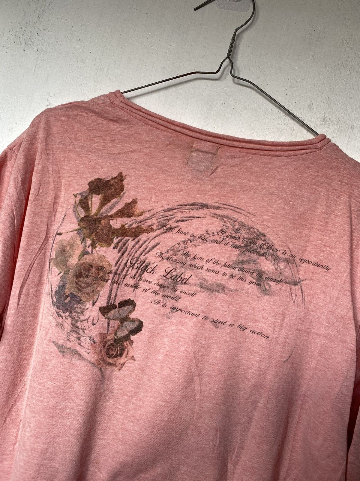 If Six Was Nine × Le Grande Bleu (L.G.B.) × semanticdesign Semantic Desgin Poem Butterfly Flower Tshirt Size US M / EU 48-50 / 2 - 7 Thumbnail