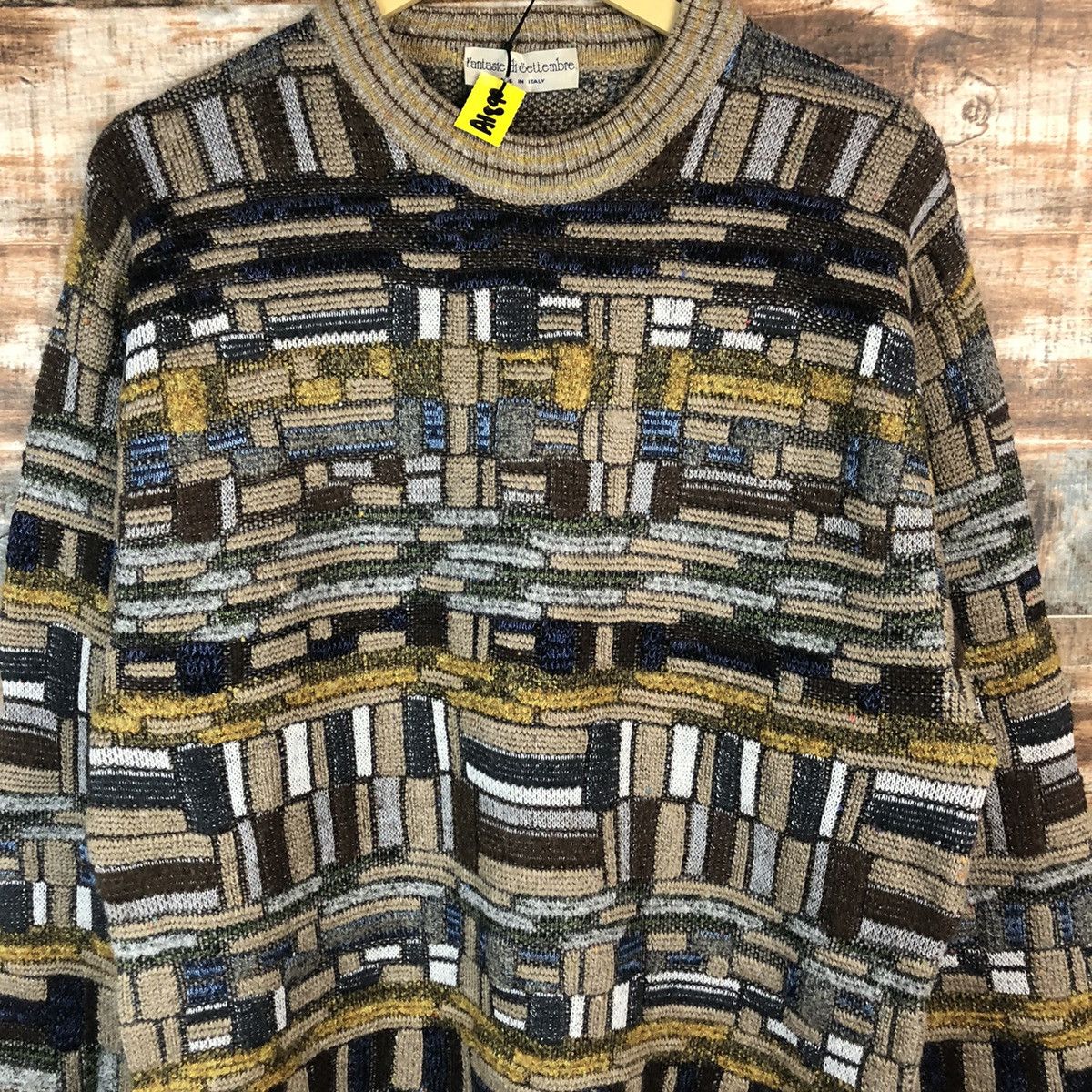 Homespun Knitwear Fantasie di Settembre italy Brown Knitwear #A1890 Size US M / EU 48-50 / 2 - 5 Thumbnail