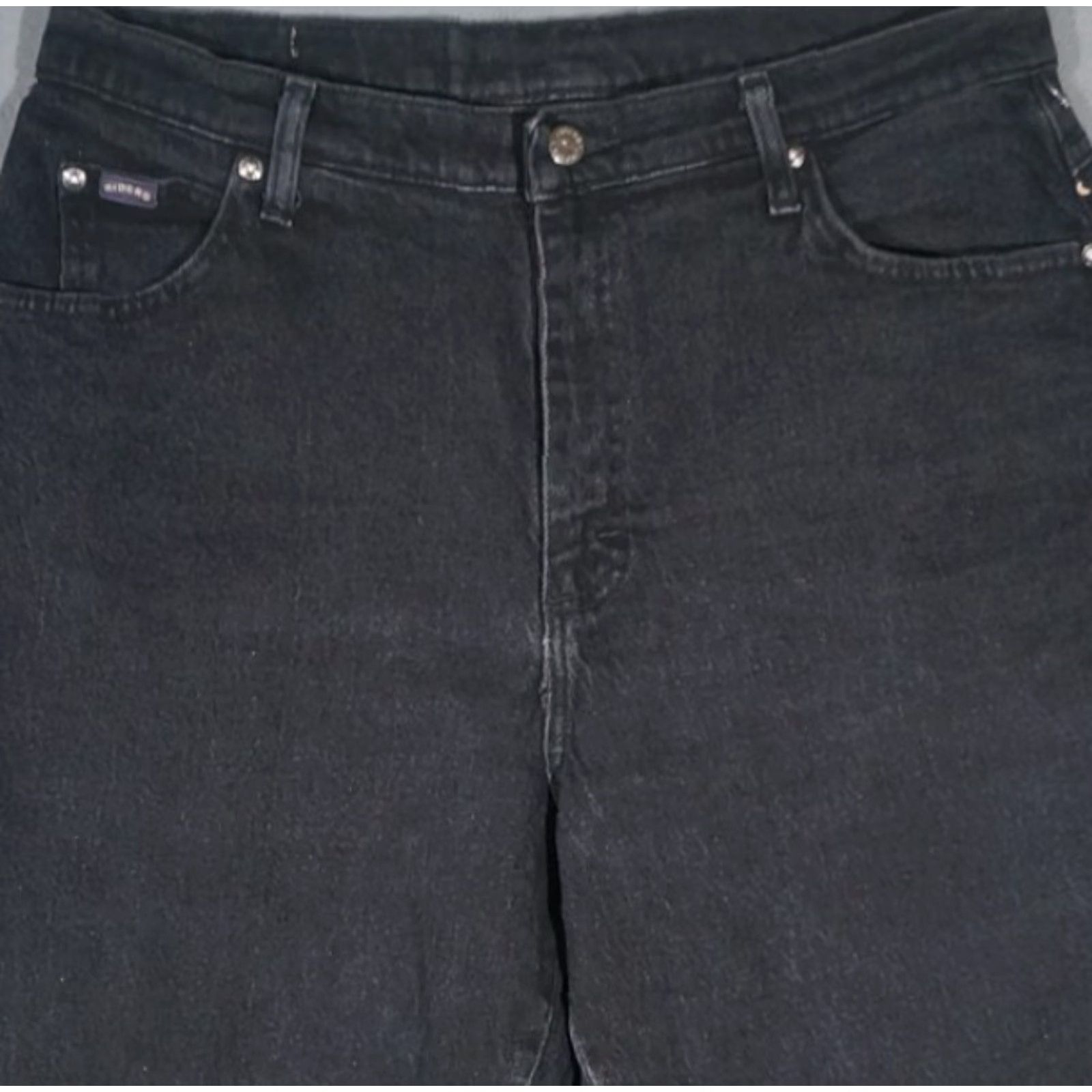 Lee VINTAGE LEE WOMENS JEANS STRAIGHT BLACK 16 MEDIUM RIDERS 1990s XD07419 Size 38" / US 16 / IT 52 - 2 Thumbnail
