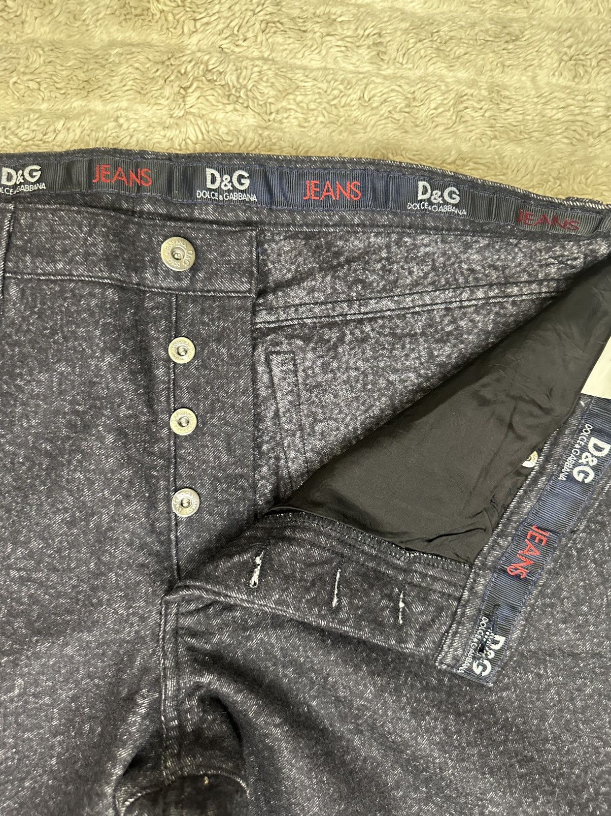 Dolce & Gabbana D&G gray cotton/wool mid-rise straight leg jeans IT 42/US 32 Size US 32 / EU 48 - 4 Thumbnail
