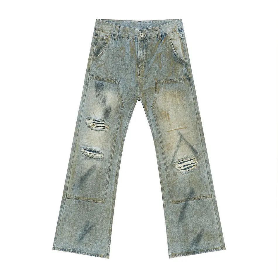 Japanese Brand Retro loose micro flared casual jeans Size US 32 / EU 48 - 5 Thumbnail
