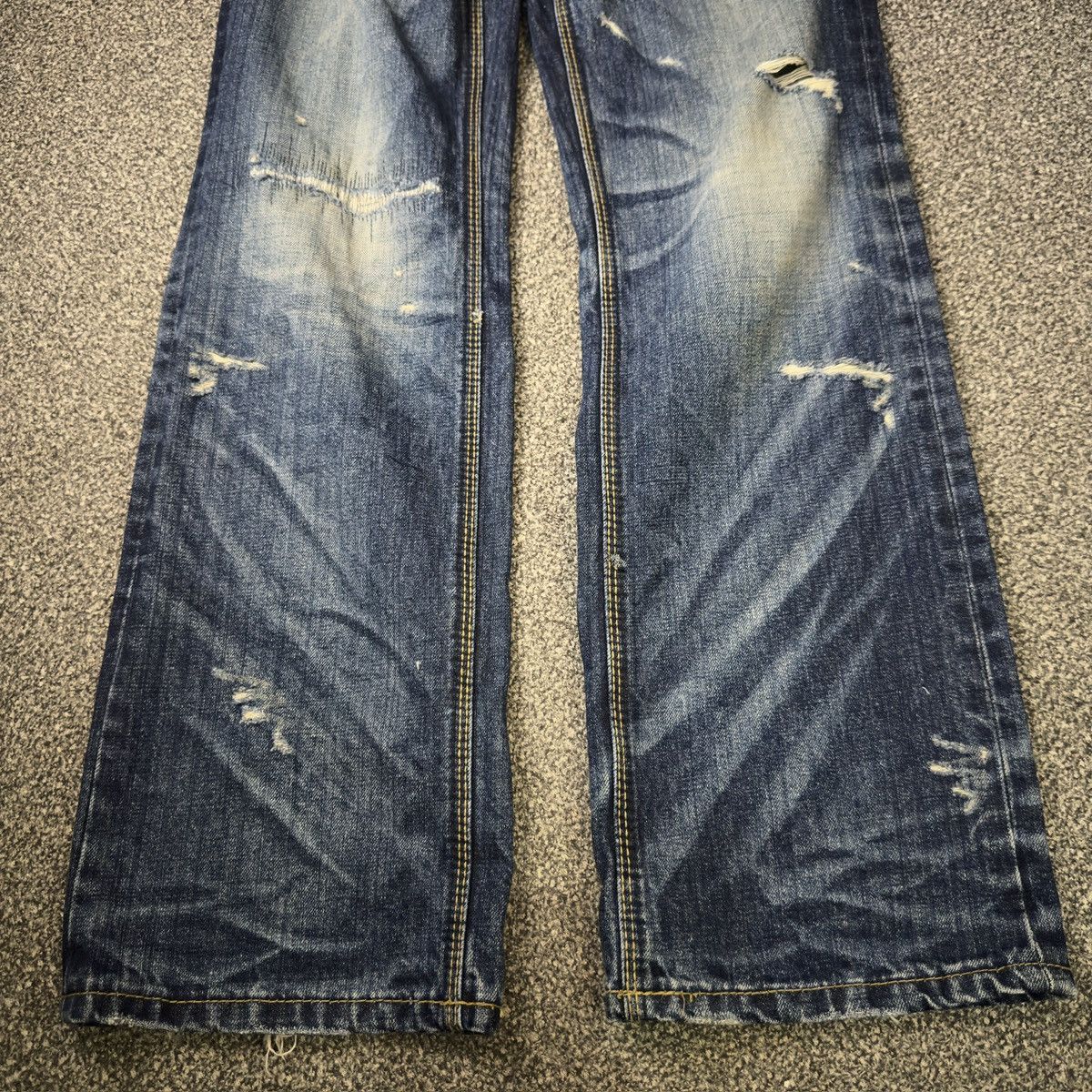 Beauty Beast 🔥 Flared Exotic Vintage Lolita Low Rise Jeans W31 Size 31" - 8 Thumbnail