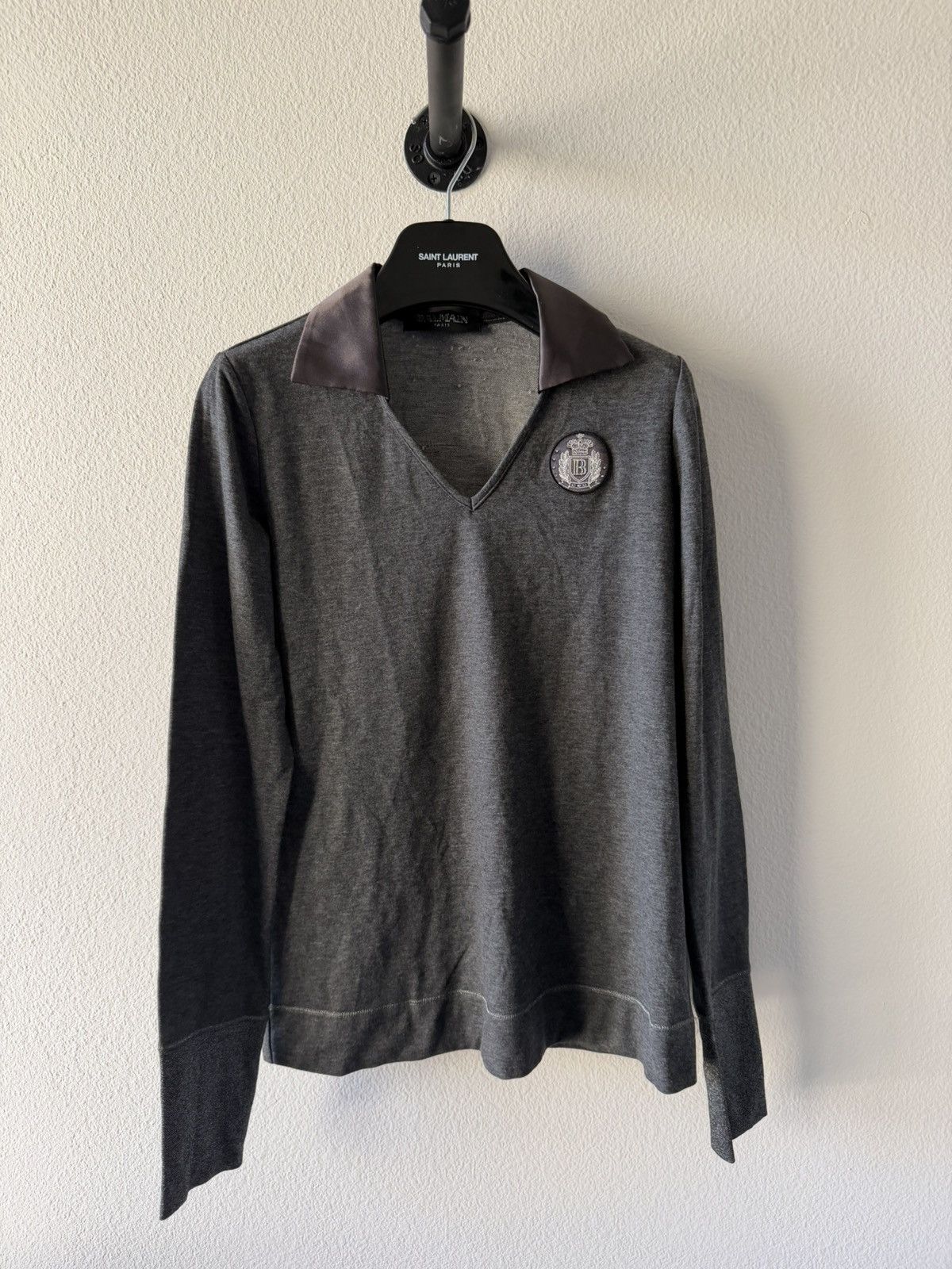Balmain Patch Polo Longsleeve Shirt Size US XS / EU 42 / 0 - 1 Thumbnail