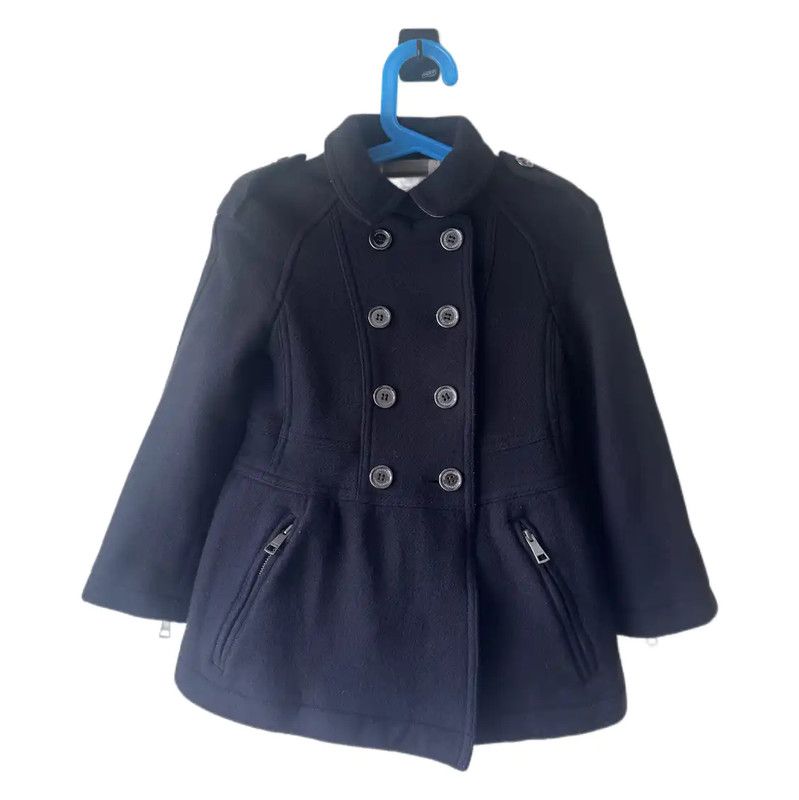 Burberry Burberry Black Wool Mid-Length Women's Coat Size S / US 4 / IT 40 - 1 Thumbnail