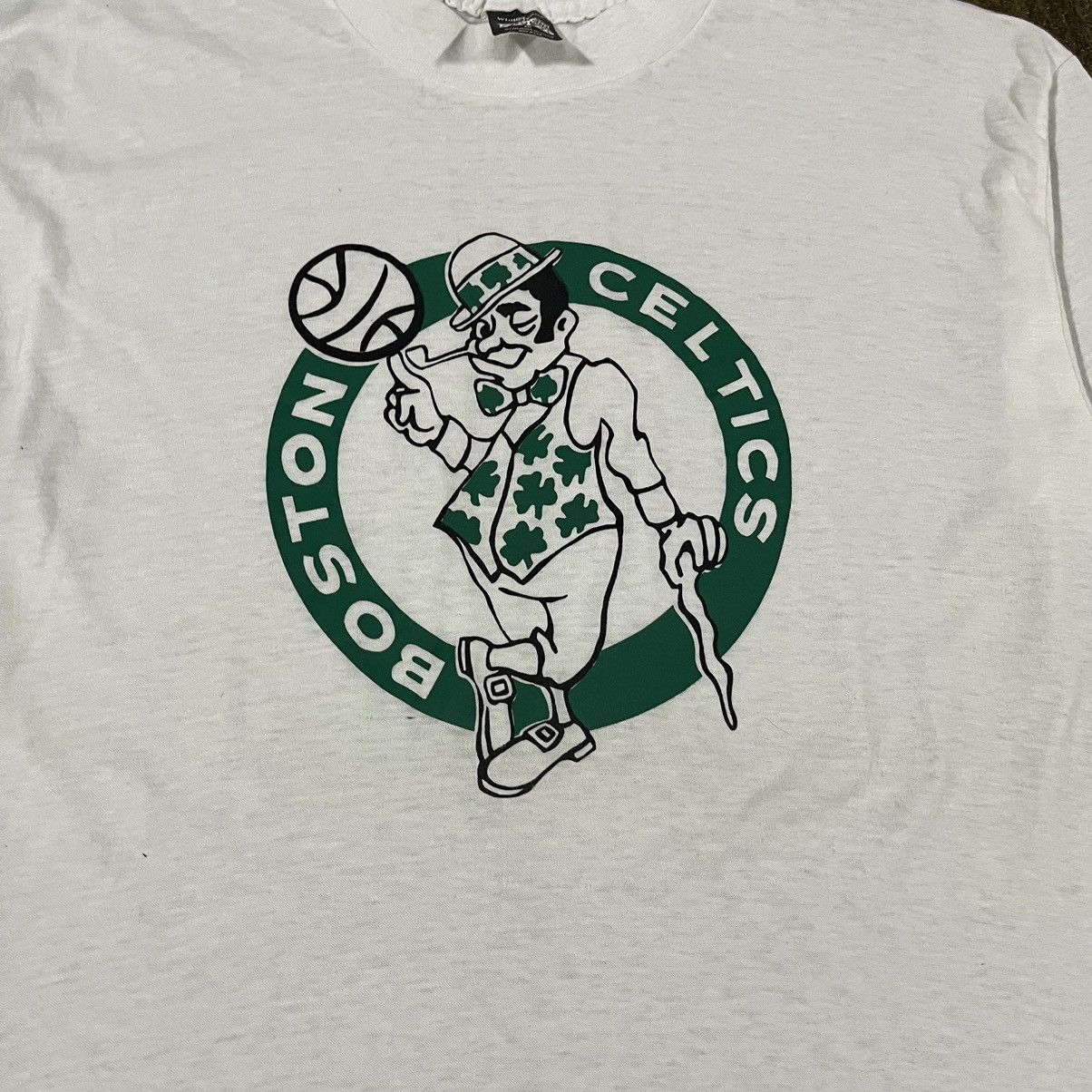 NBA × Vintage Vintage 80s 90s Boston Celtics NBA Logo Graphic Tee Shirt Size US L / EU 52-54 / 3 - 3 Thumbnail