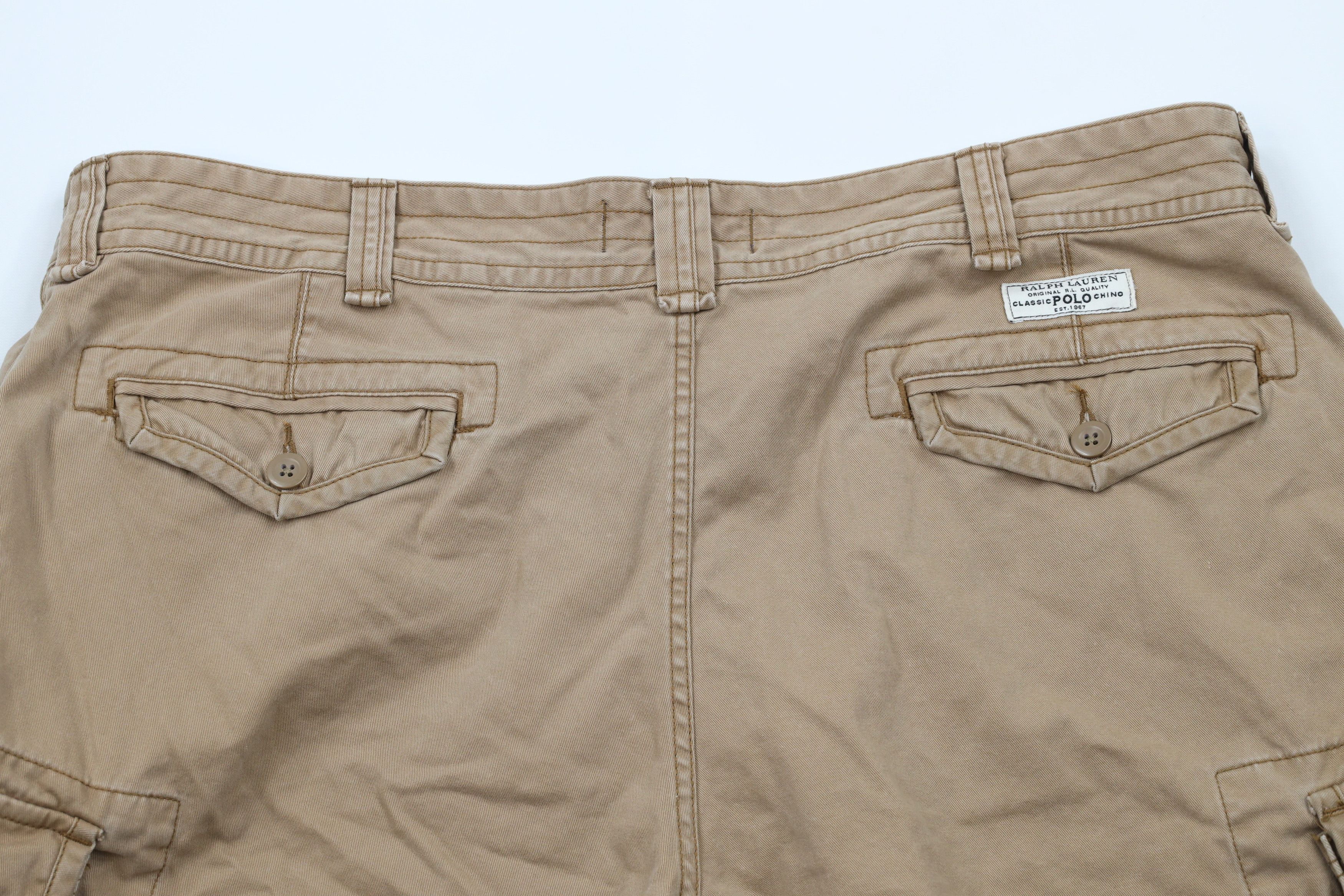 Ralph Lauren × Vintage Vintage 90s Ralph Lauren Heavyweight Shorts Brown Cotton Size US 42 / EU 58 - 11 Thumbnail