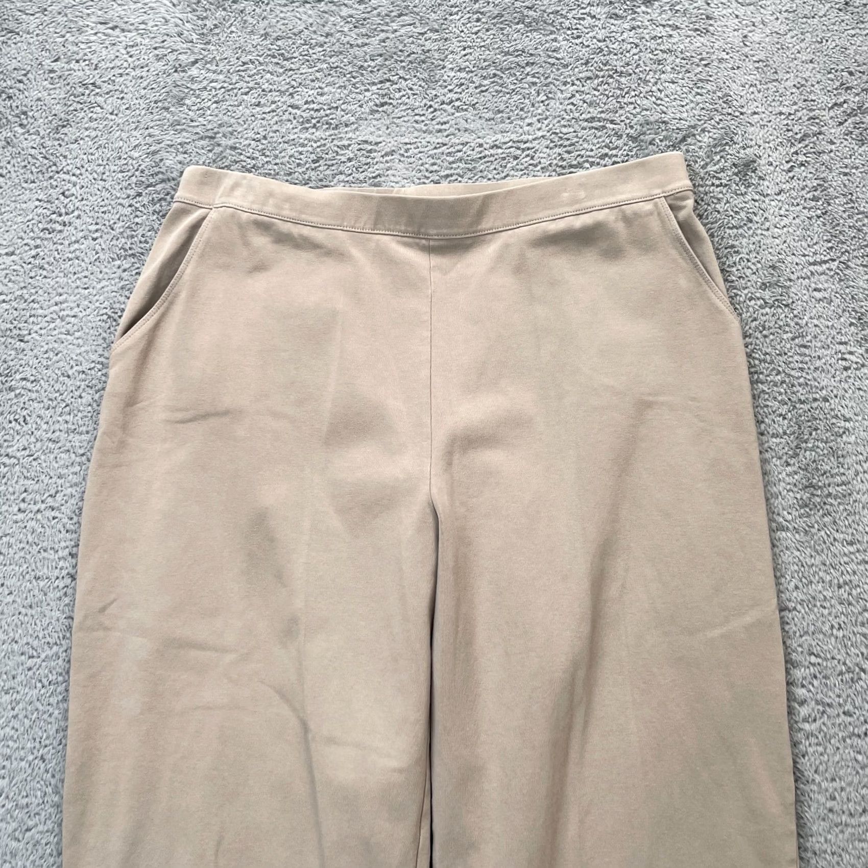 Vintage VTG L.L. Bean Pants Womens Large Beige High Rise Cropped Straight Leg 22in Inseam Pockets Size 36" / US 14 / IT 50 - 5 Thumbnail