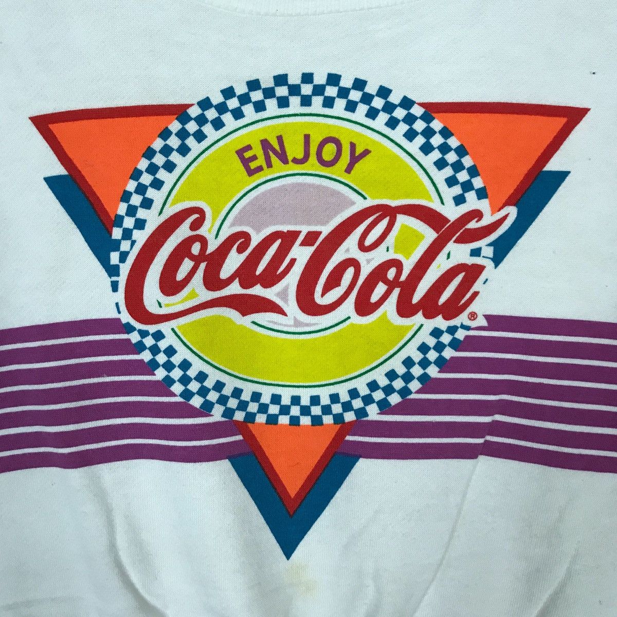 Coca Cola Vintage Coca-Cola Crop Top Spell Out Pullover Jumper Size L / US 10 / IT 46 - 3 Thumbnail