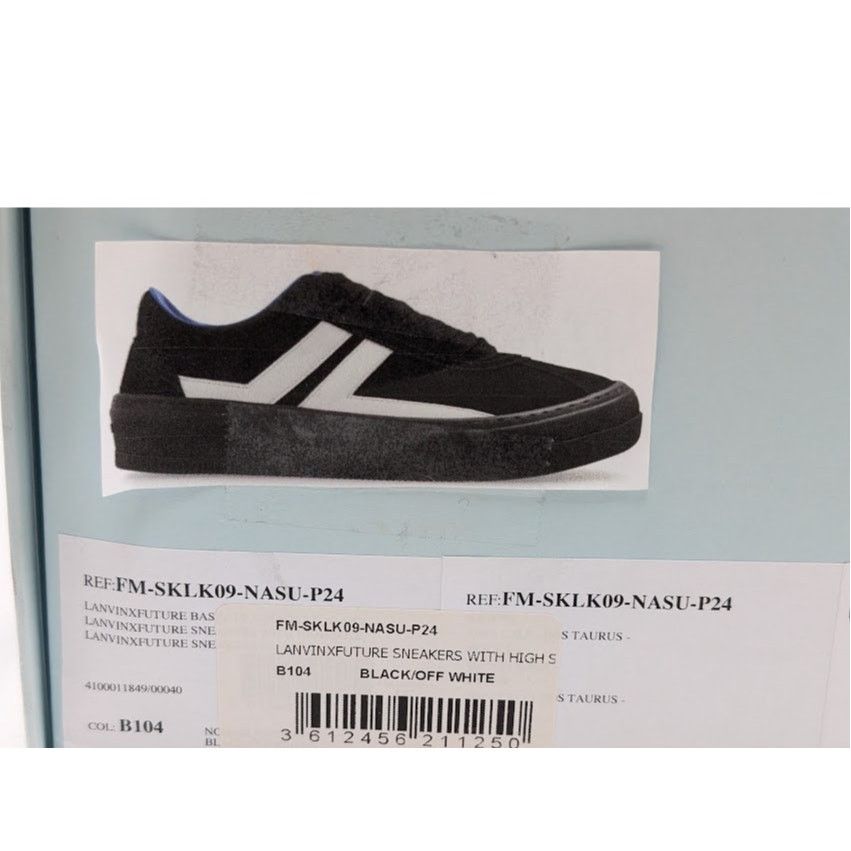 Lanvin o1rshd1 High Sole Low-Top Sneakers in Black/Off White Size US 8 / EU 41 - 16 Thumbnail