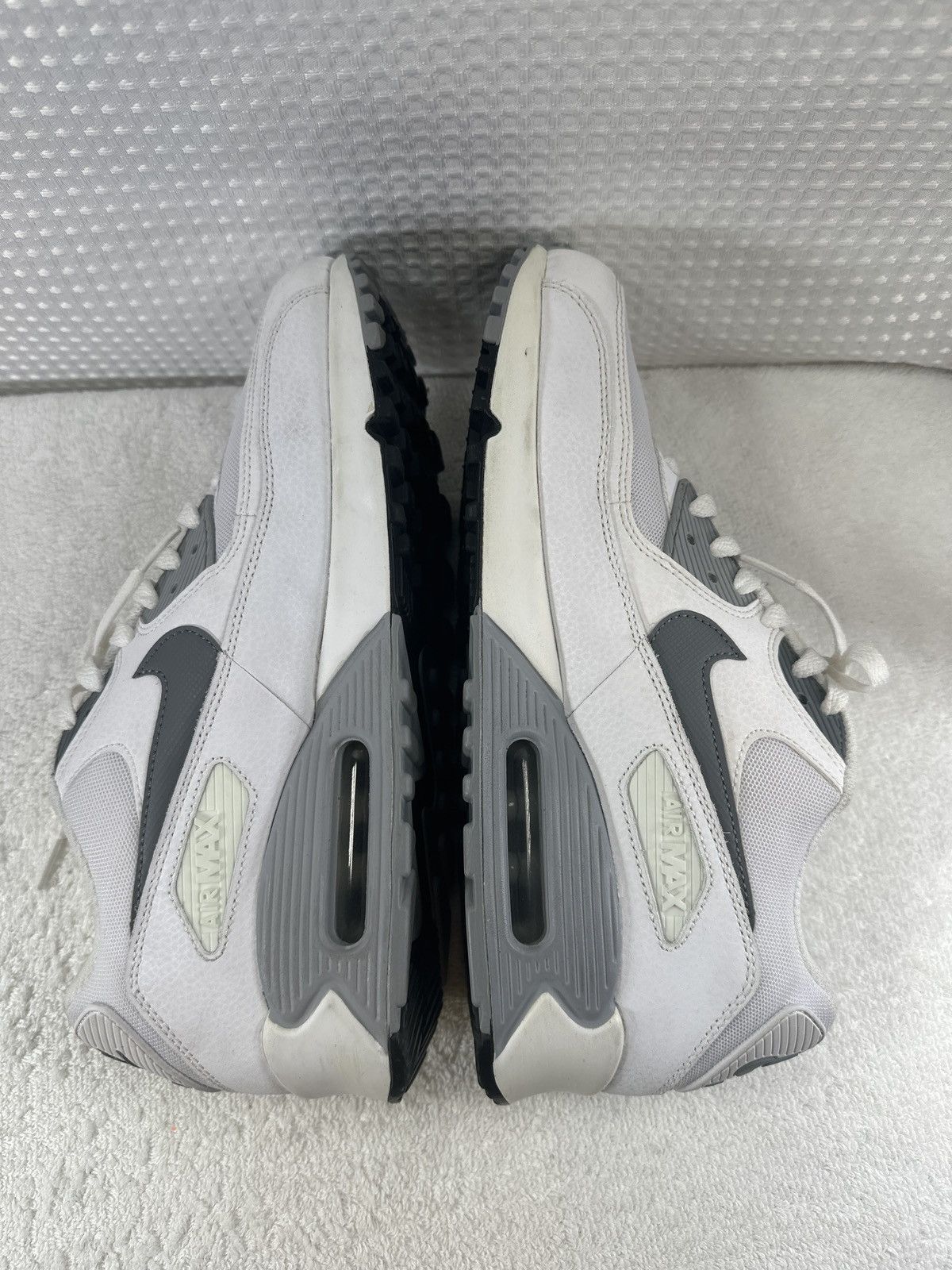 Nike Nike Air Max 90 Essential White/Grey Shoes Size US 11.5 / IT 41.5 - 5 Thumbnail
