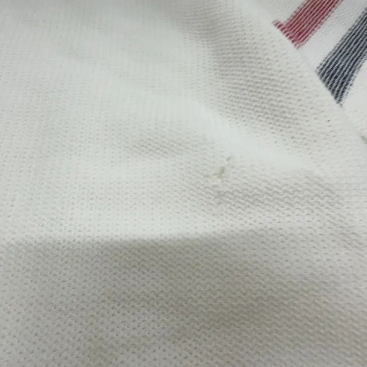Thom Browne Thom Browne White Striped Short Sleeve T-Shirt -2507 Size US S / EU 44-46 / 1 - 5 Thumbnail