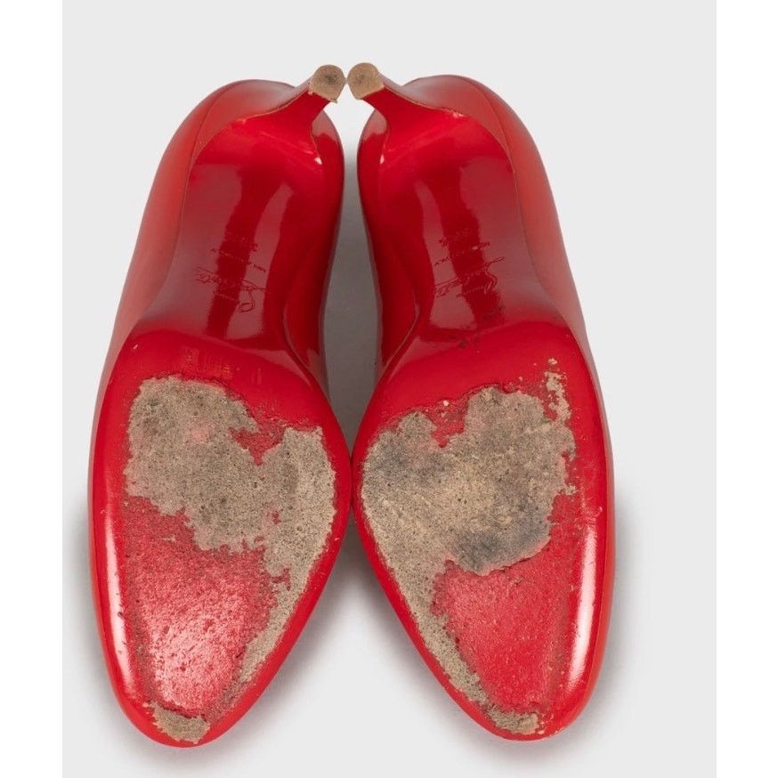 Christian Louboutin Christian Louboutin Red Patent Leather Pumps Sz.38.5 Size US 7.5 / IT 37.5 - 5 Thumbnail