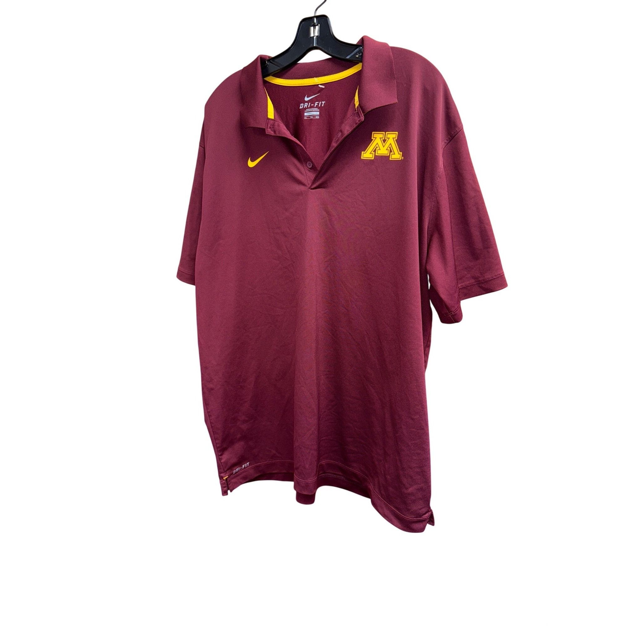 Nike Nike Maroon Dri-Fit Polo Shirt With Minnesota Golden Gophers Size US XXL / EU 58 / 5 - 1 Thumbnail