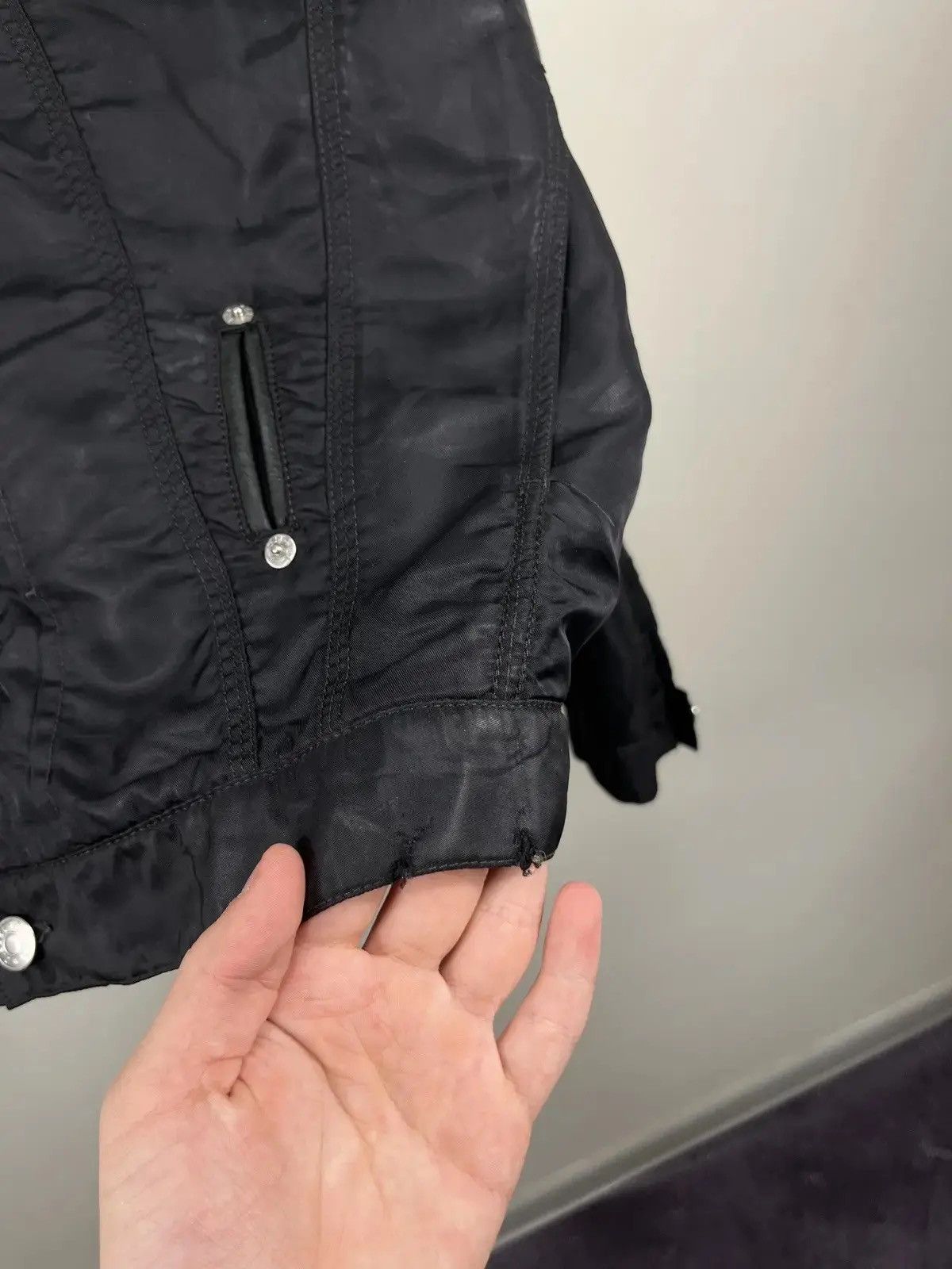 Diesel × Vintage Vintage Diesel 90s Rare Nylon Leather Avant Garde Jacket Size US L / EU 52-54 / 3 - 10 Thumbnail