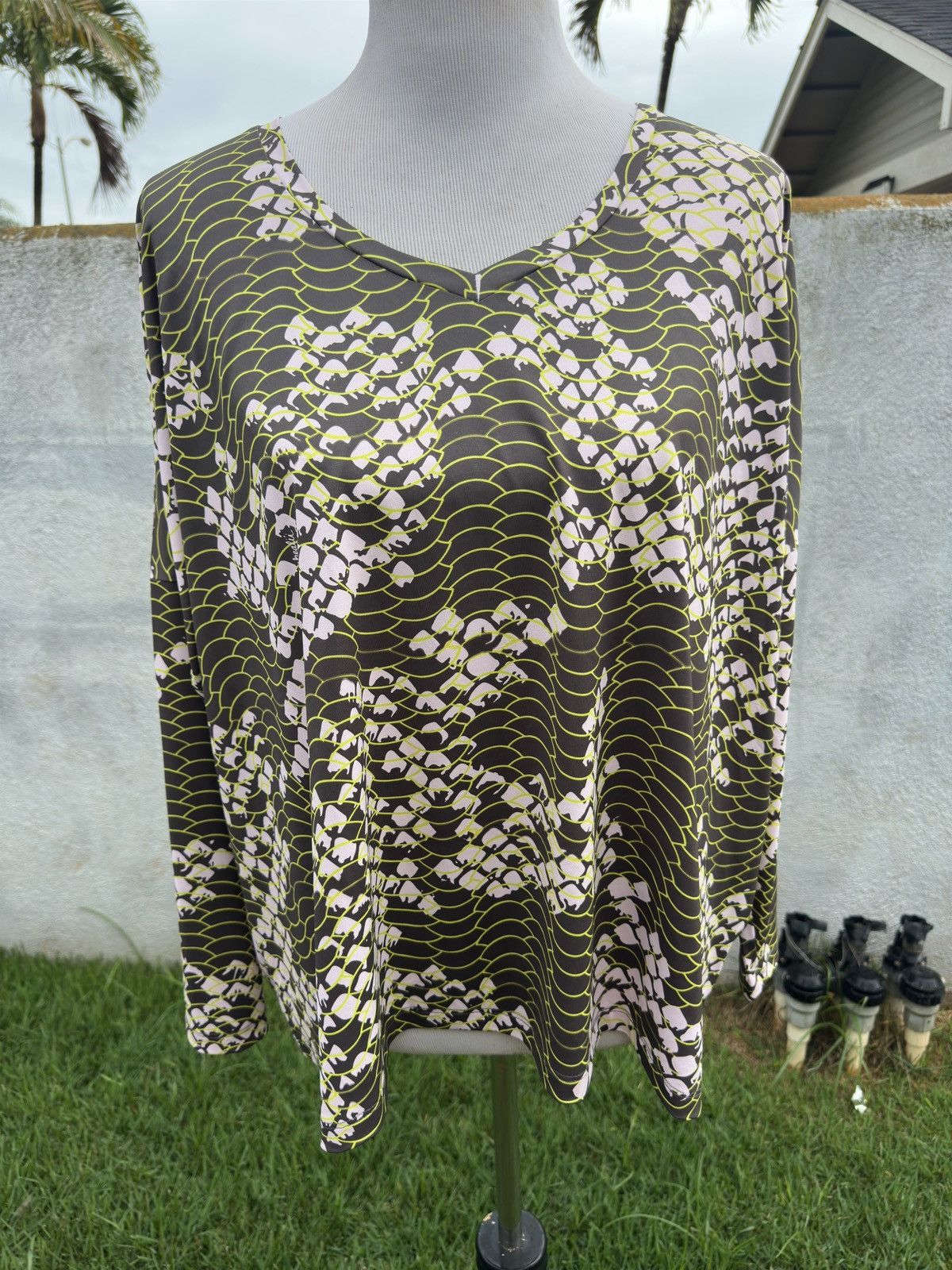 Other Manuhealii Blouse Long Sleeves Green Hawaiian Women's S Size S / US 4 / IT 40 - 1 Thumbnail