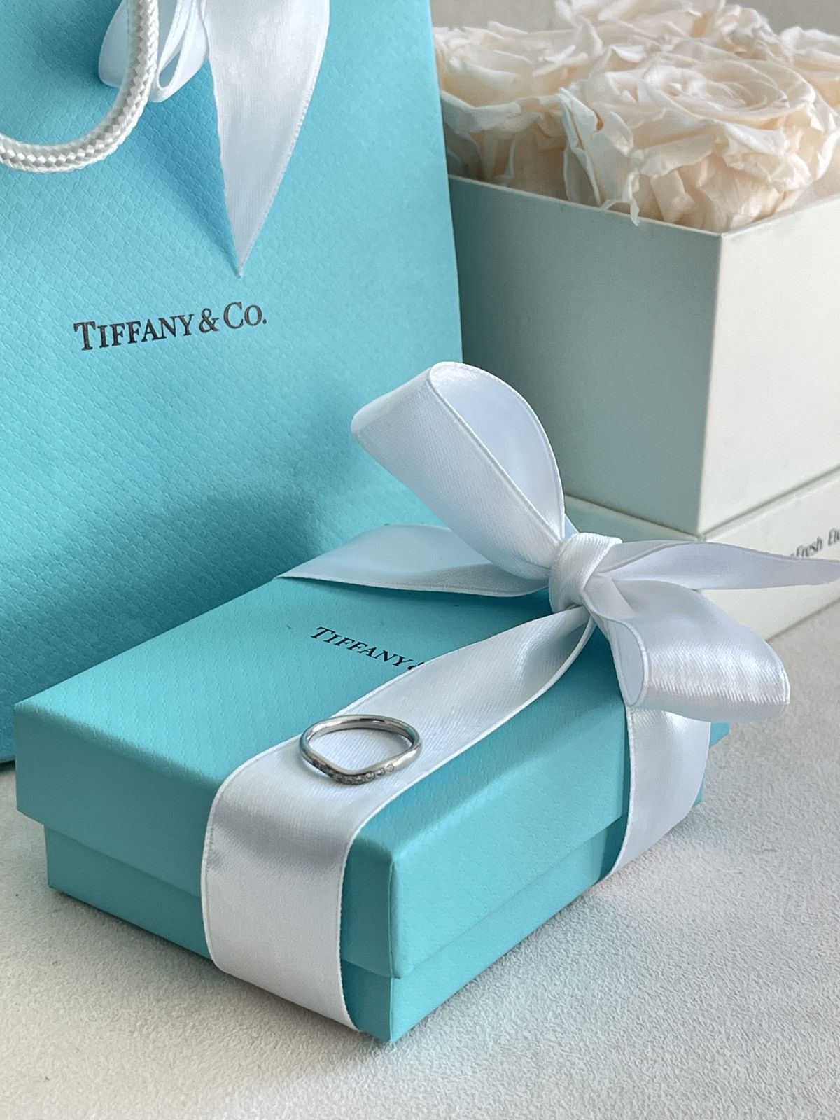 Tiffany & Co. Tiffany & Co. Elsa Peretti Ring Dia Platinum NEW $2,400 Size ONE SIZE - 16 Thumbnail