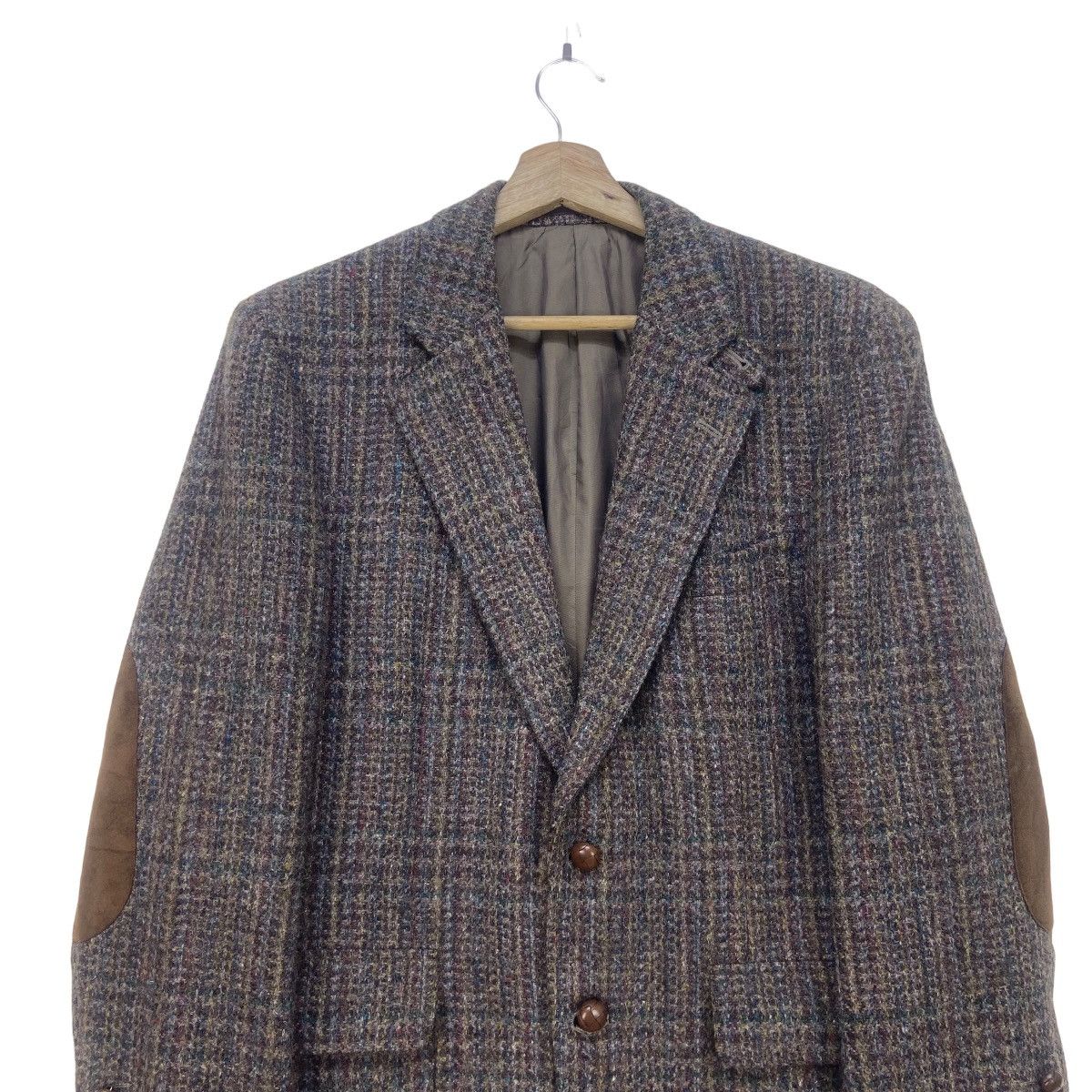Harris Tweed Vintage Hariss Tweed X Cavarly Patchwork Wool Coat Size US S / EU 44-46 / 1 - 9 Thumbnail