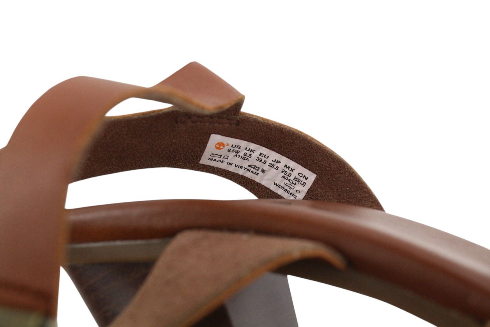 Timberland A1IEA EU39.5 Brown Leather Heeled Sandals 84301 Size US 8.5 / IT 38.5 - 9 Thumbnail