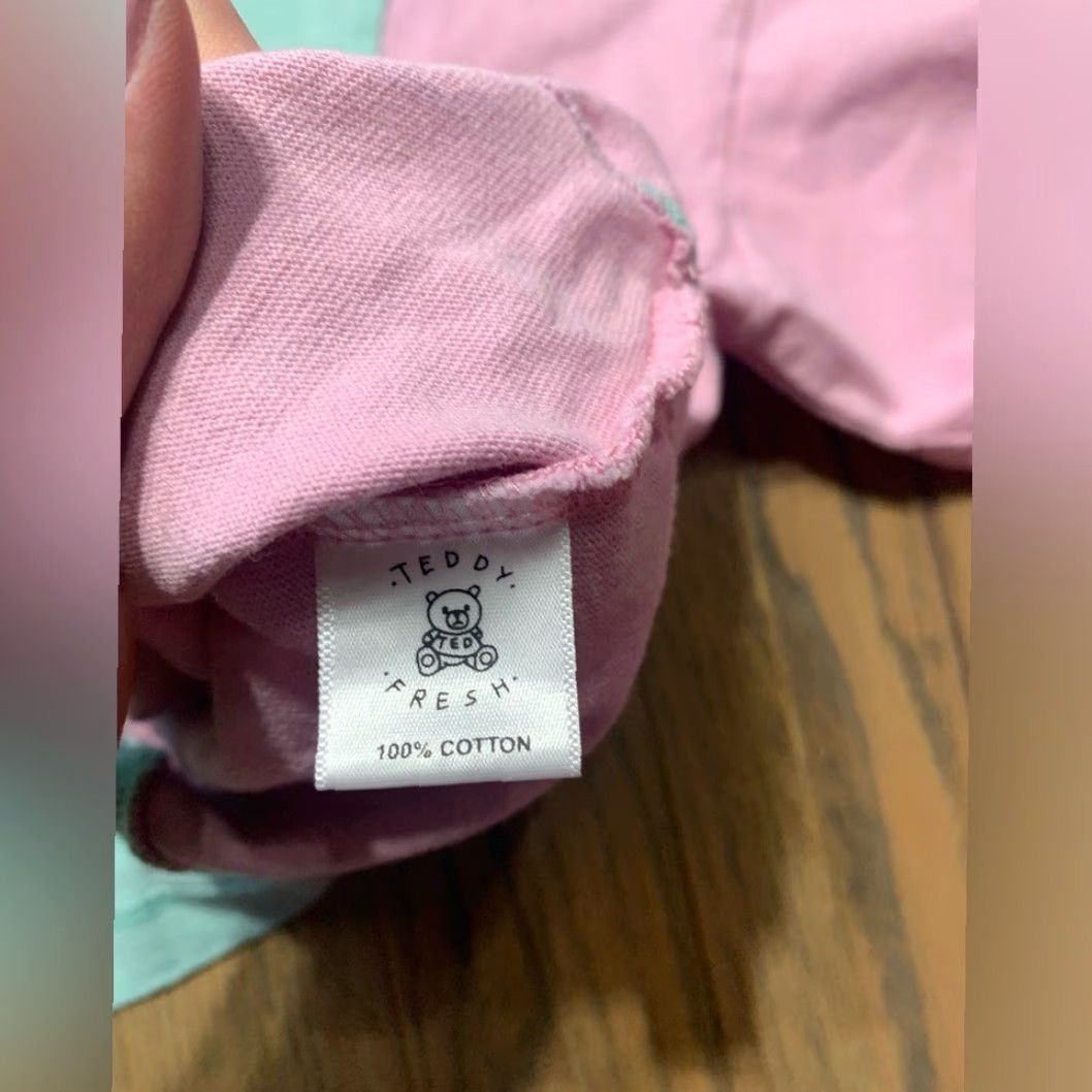 Teddy Fresh Teddy Fresh Pink Colorblock T-Shirt L Women Regular Size Large Tee Shirt Size L / US 10 / IT 46 - 5 Thumbnail