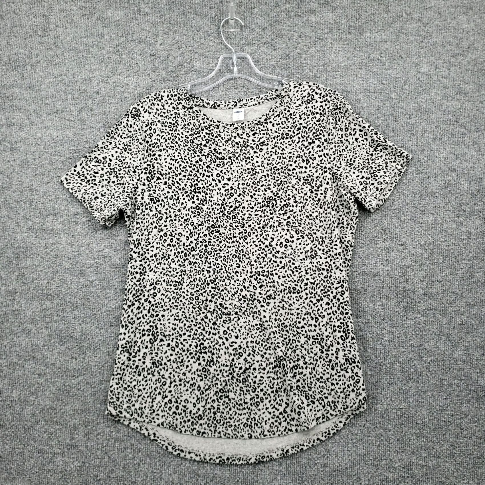 Old Navy Old Navy T-Shirt Womens M Medium Gray Basic Animal Print Short Sleeves Luxe Tee Size M / US 6-8 / IT 42-44 - 2 Thumbnail