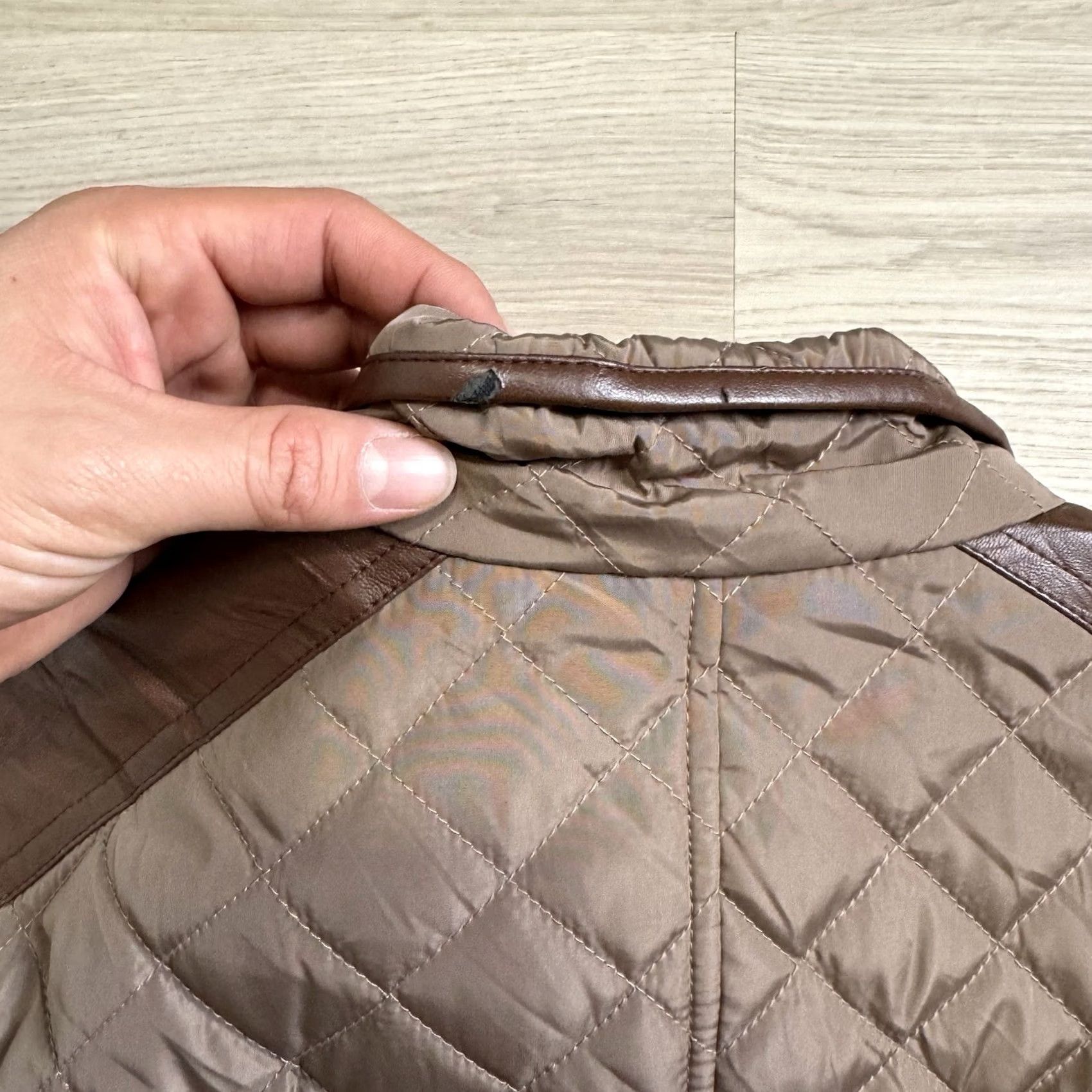 Ralph Lauren Ralph Lauren Diamond Quilted Jacket Faux Leather Trim Brown Size Women’s L Jacket Women Brown Quilted MDL Fashion Size L / US 10 / IT 46 - 8 Thumbnail