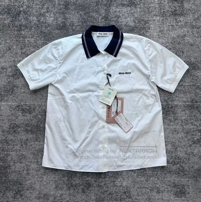 Miu Miu Miu Miu White Cotton Women's Shirt . Size M / US 6-8 / IT 42-44 - 1 Thumbnail