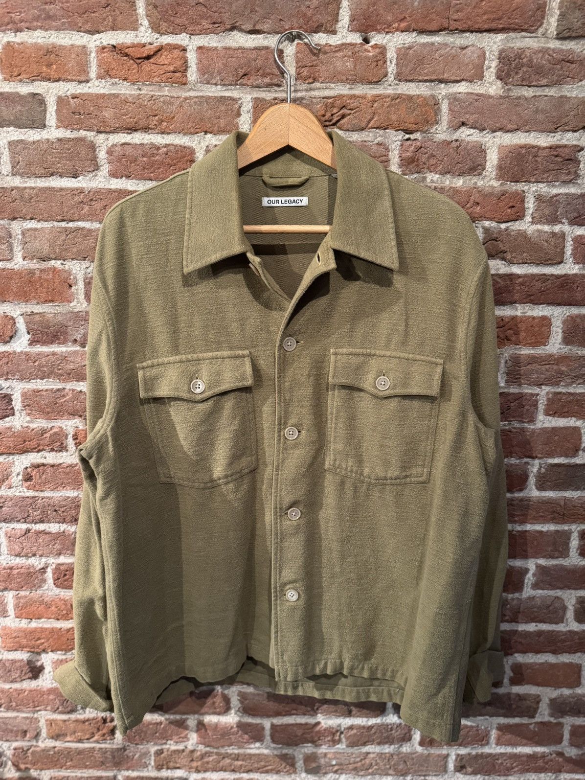Our Legacy Our Legacy Evening Coach Jacket - Khaki Green Size US M / EU 48-50 / 2 - 1 Thumbnail