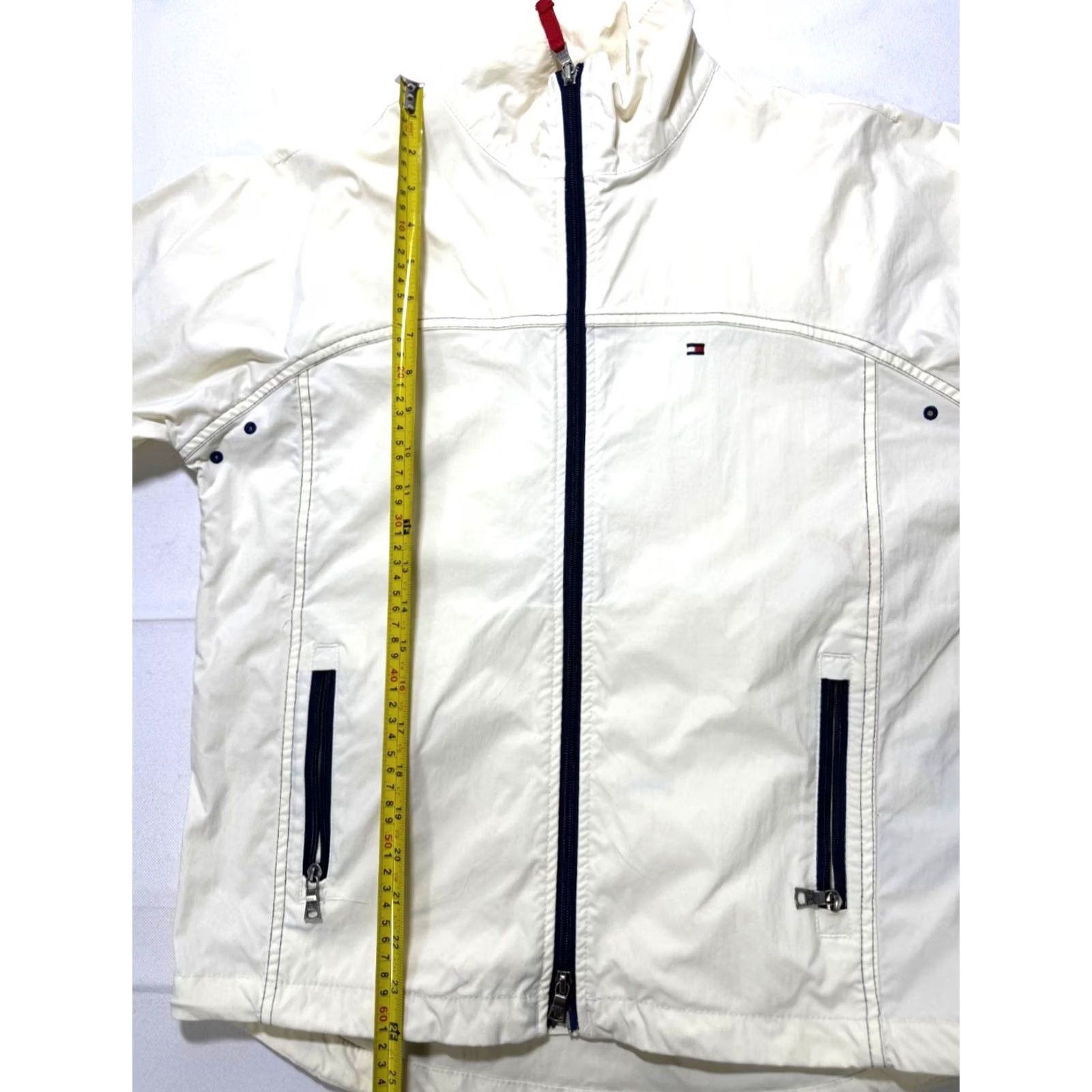 Tommy Hilfiger Tommy Hilfiger Men'S Lightweight Active Water Resistant Hooded Rain Jacket - S (White) Size US S / EU 44-46 / 1 - 5 Thumbnail