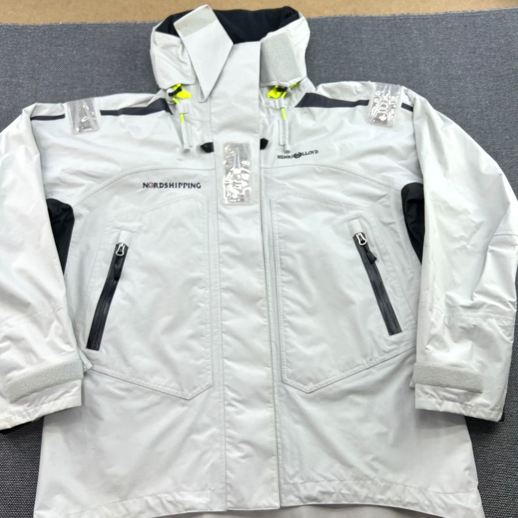 Henri Lloyd Henry Lloyd TP2 Alpha Yachting Womens Jacket XL Hooded Windbreaker Water Resistant Gray Pattern Solid Full Zip Pockets Casual Size XL / US 12-14 / IT 48-50 - 2 Thumbnail