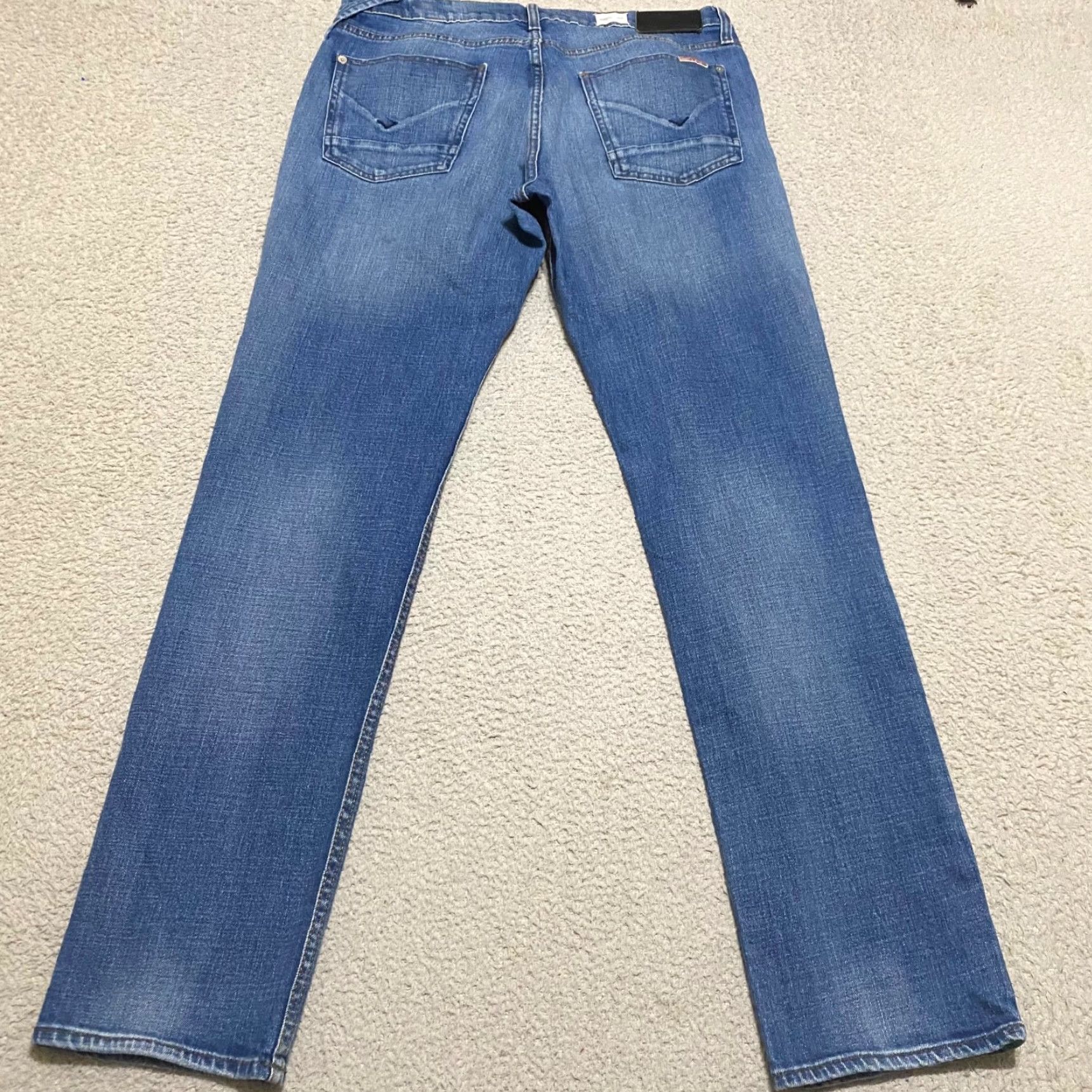 Hudson Hudson Jeans Blue Denim Medium Wash Slimming Relaxed 5-Pocket Design Pants Mens 33 Size US 33 - 2 Thumbnail