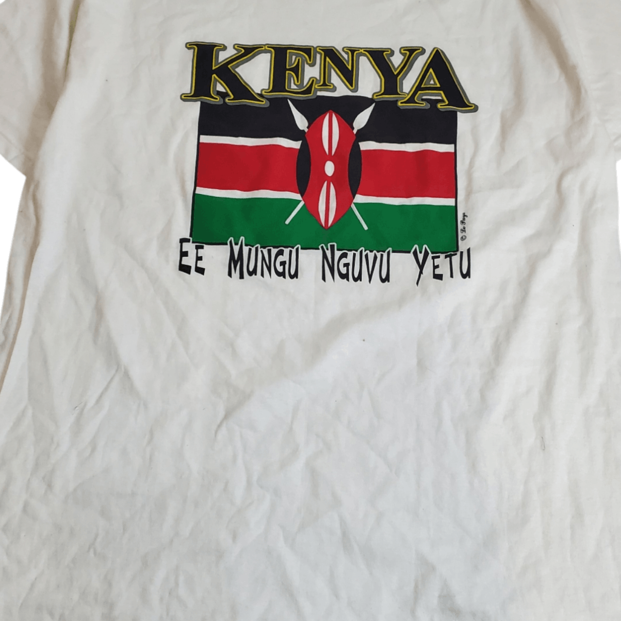 Vintage 90s Kenya Flag T-Shirt Size US XL / EU 56 / 4 - 2 Thumbnail